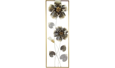 Wandbild »Metallbild Blumen«
