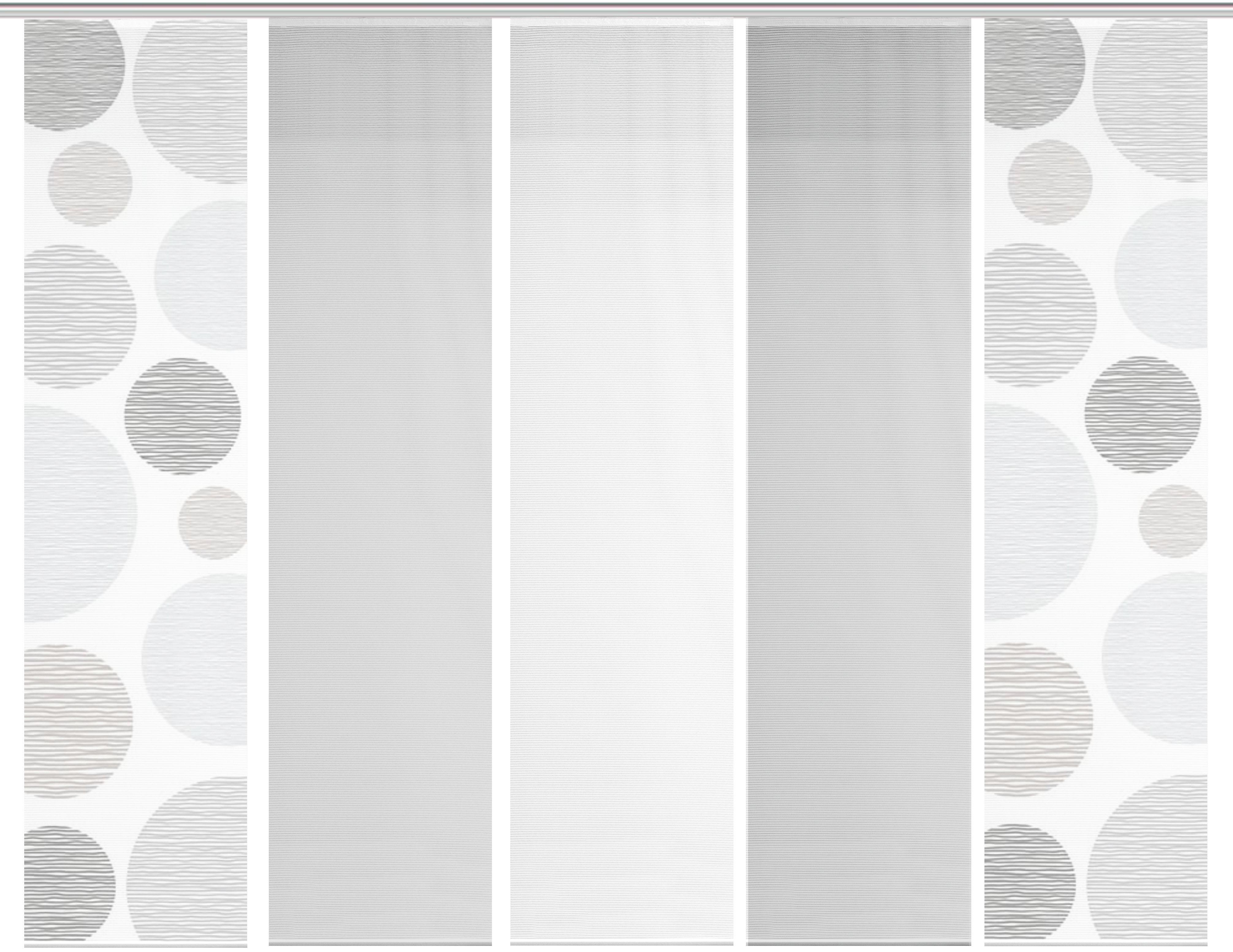 Thumbnail - Vision S Schiebegardine "5ER SET BORDEN" Paneelwagen 5 Stk. tlg. HxB: 260x60, Schiebevorhang 5er Set Digitaldruck