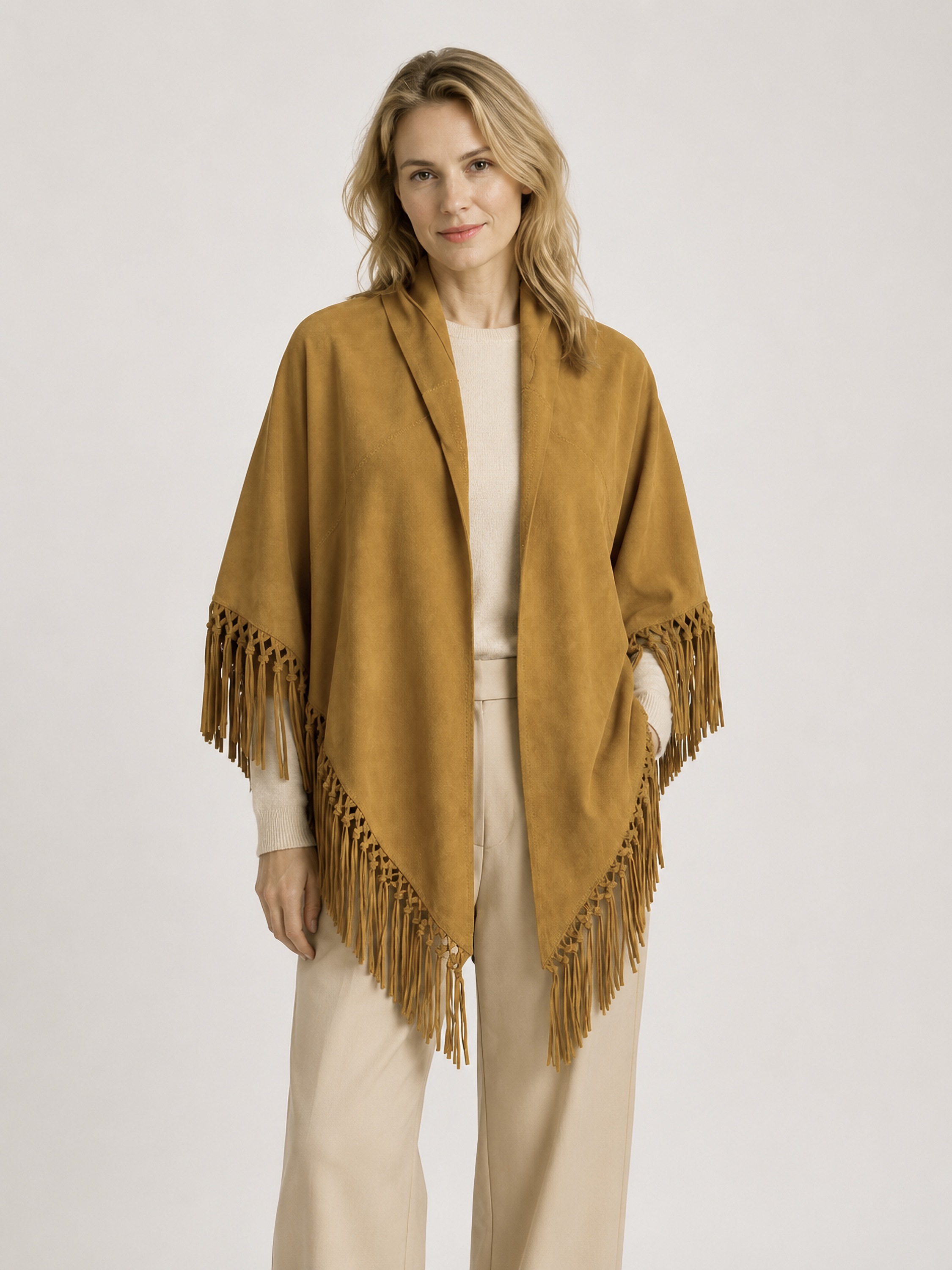 COLLEZIONE ALESSANDRO XXL-Schal »Sioux« 1 Stk. aus echtem Wildleder, Made in Italy
