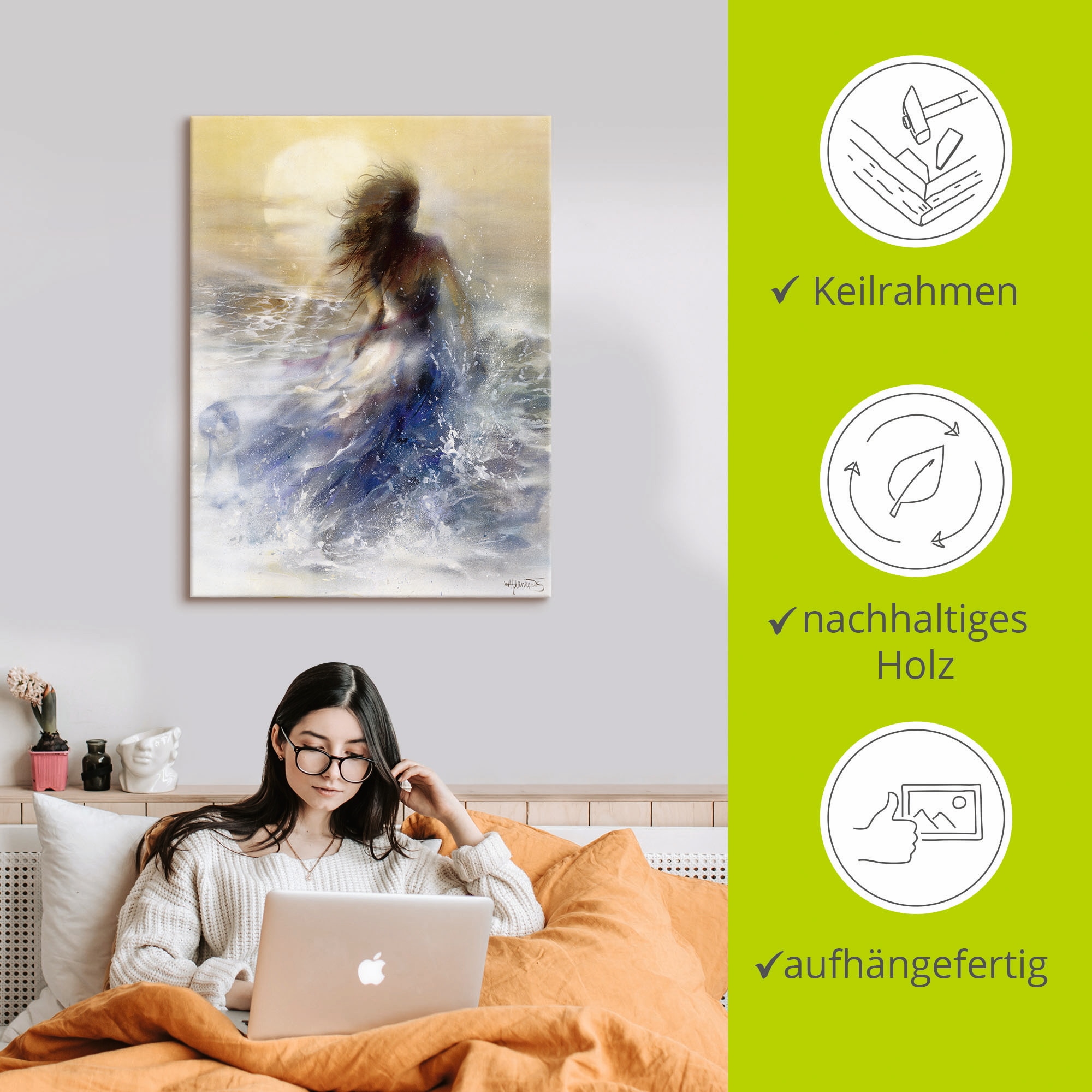 Artland Wandbild »Sommer I«, Frau, (1 St.), als Leinwandbild, Poster, Wandaufkleber in verschied. Größen