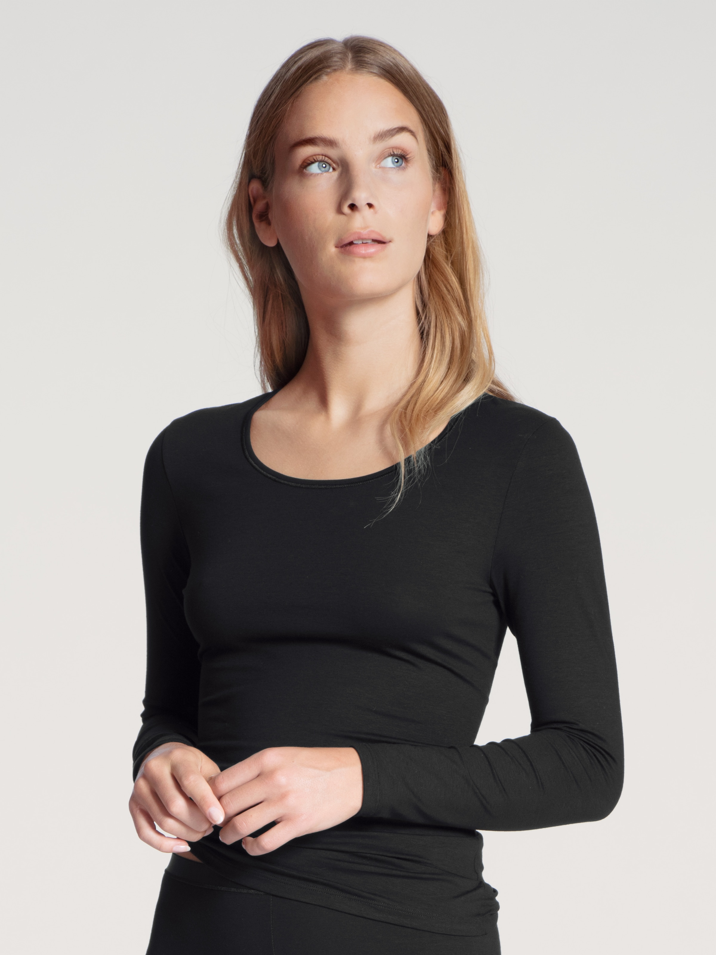 CALIDA Langarmshirt "Natural Comfort", elastisch, weich, langärmelig, Rundh günstig online kaufen
