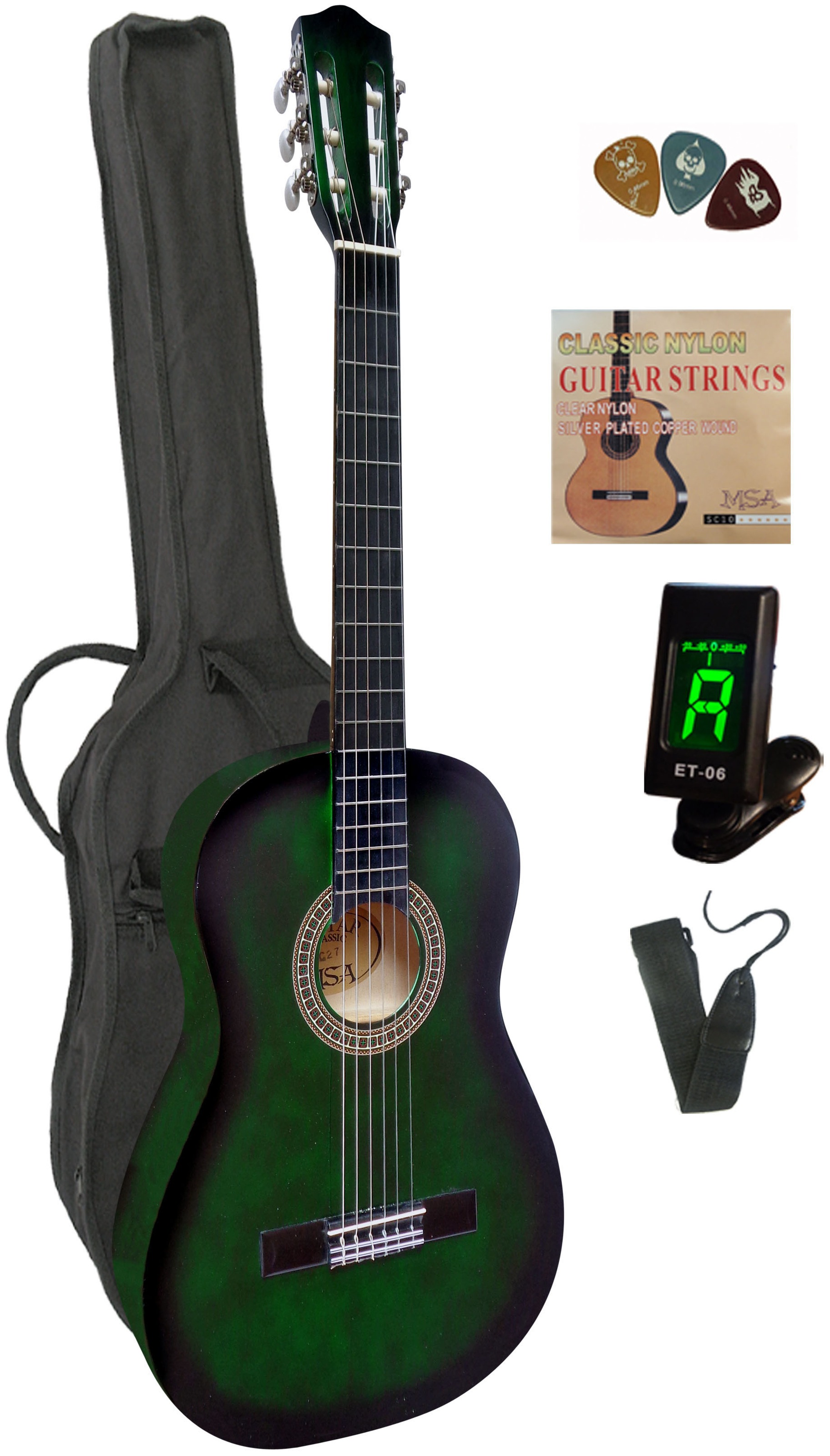 MSA Konzertgitarre, 4/4, inkl. Gitarrentasche, Gitarrengurt, Saiten, 3 Plektren und... kaufen
