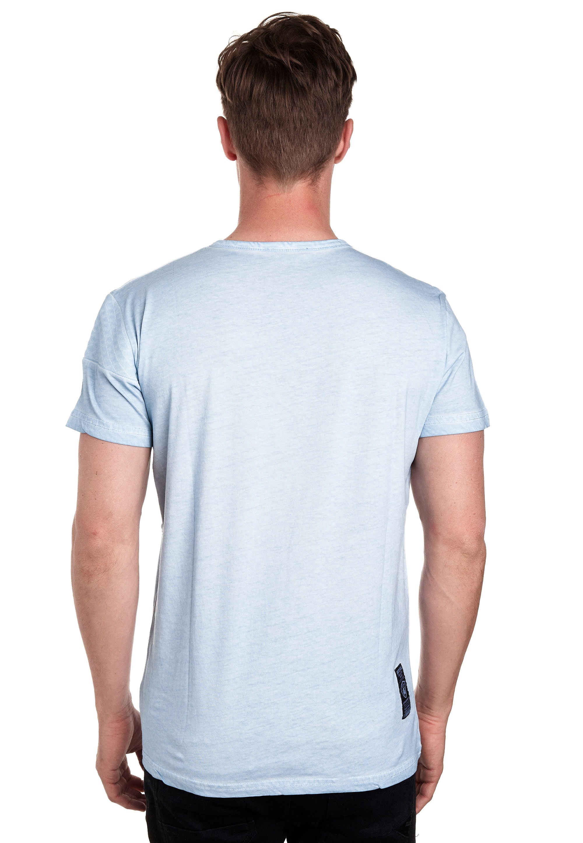 Rusty Neal T-Shirt, mit schicker Knopfleiste
