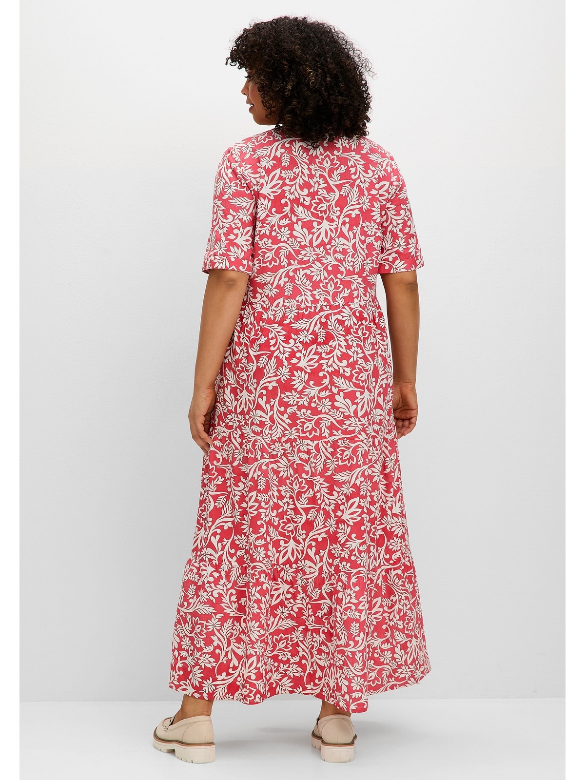 Sheego Maxikleid »Große Größen«, mit grafischem Alloverprint