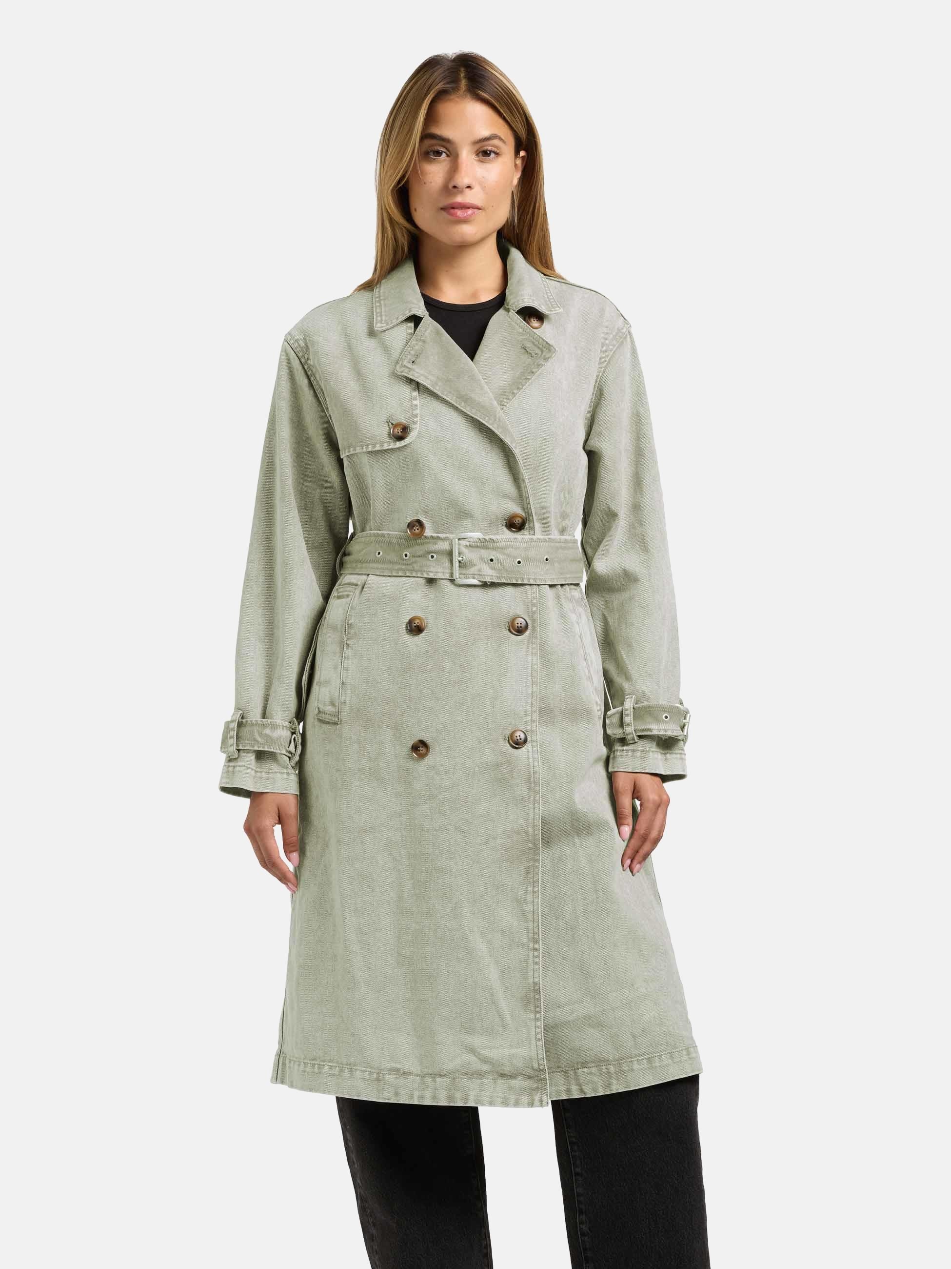 khujo Langmantel "Hera" Trenchcoat aus Jeans