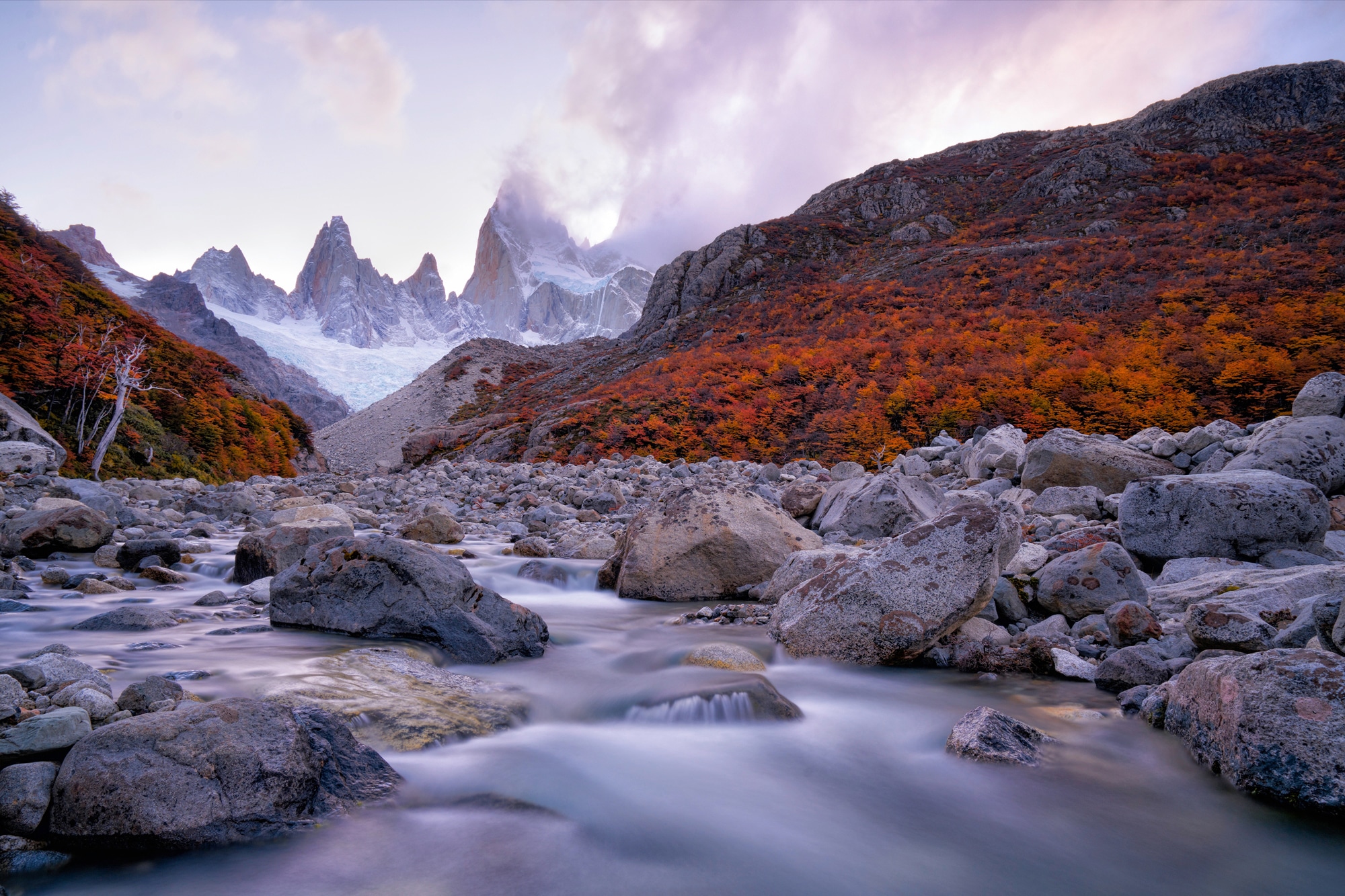 Papermoon Fototapete "Photo-Art JOHN FAN, FITZ ROY UNTER DER TWILIGHT"