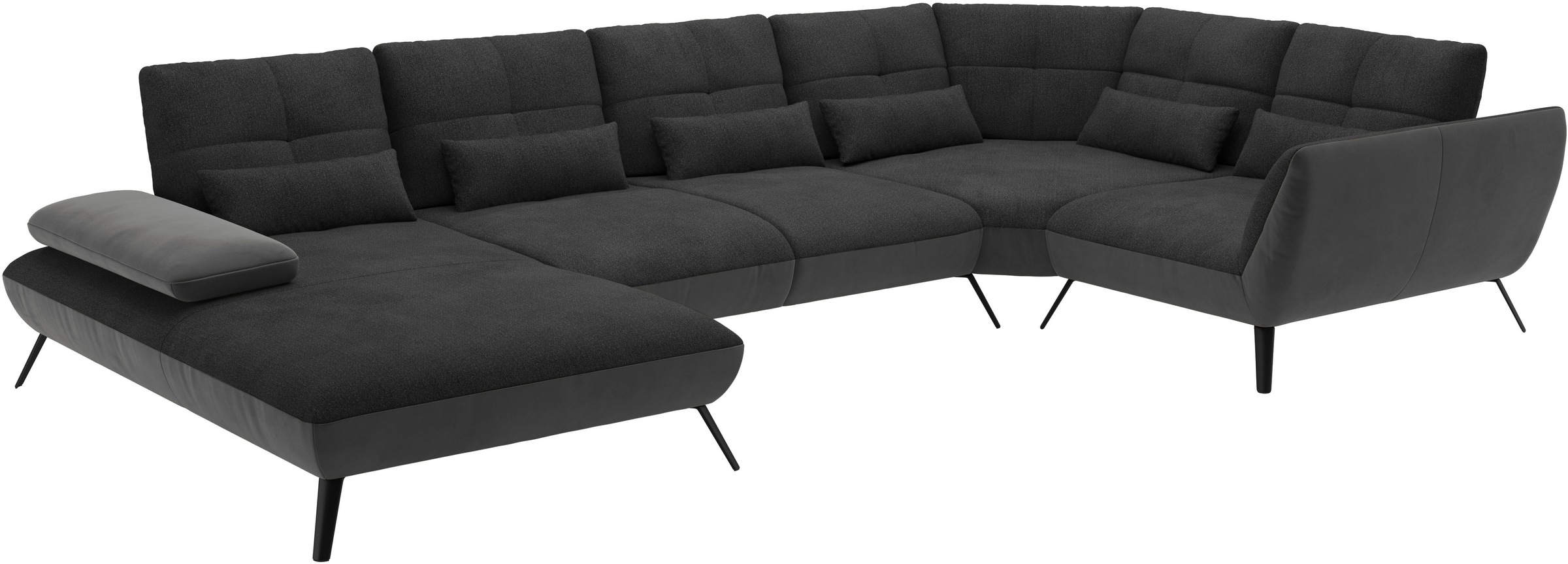 Places of Style Wohnlandschaft »Mikado U-Form«, inkl. Sitztiefenverstellung und Armteilverstellung