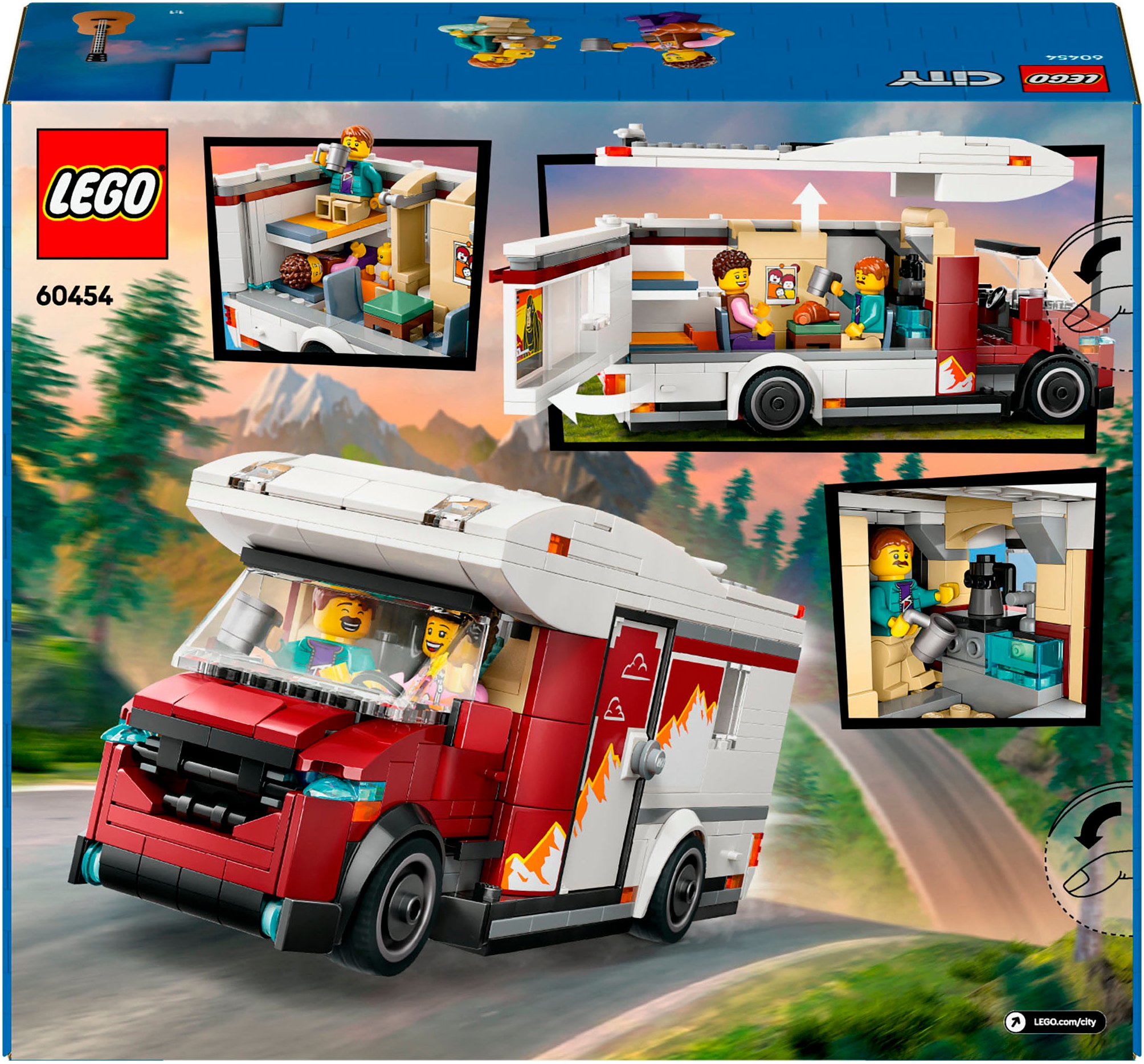 LEGO® Konstruktionsspielsteine »Abenteuer-Wohnmobil (60454), LEGO City«, (385 St.), Made in Europe