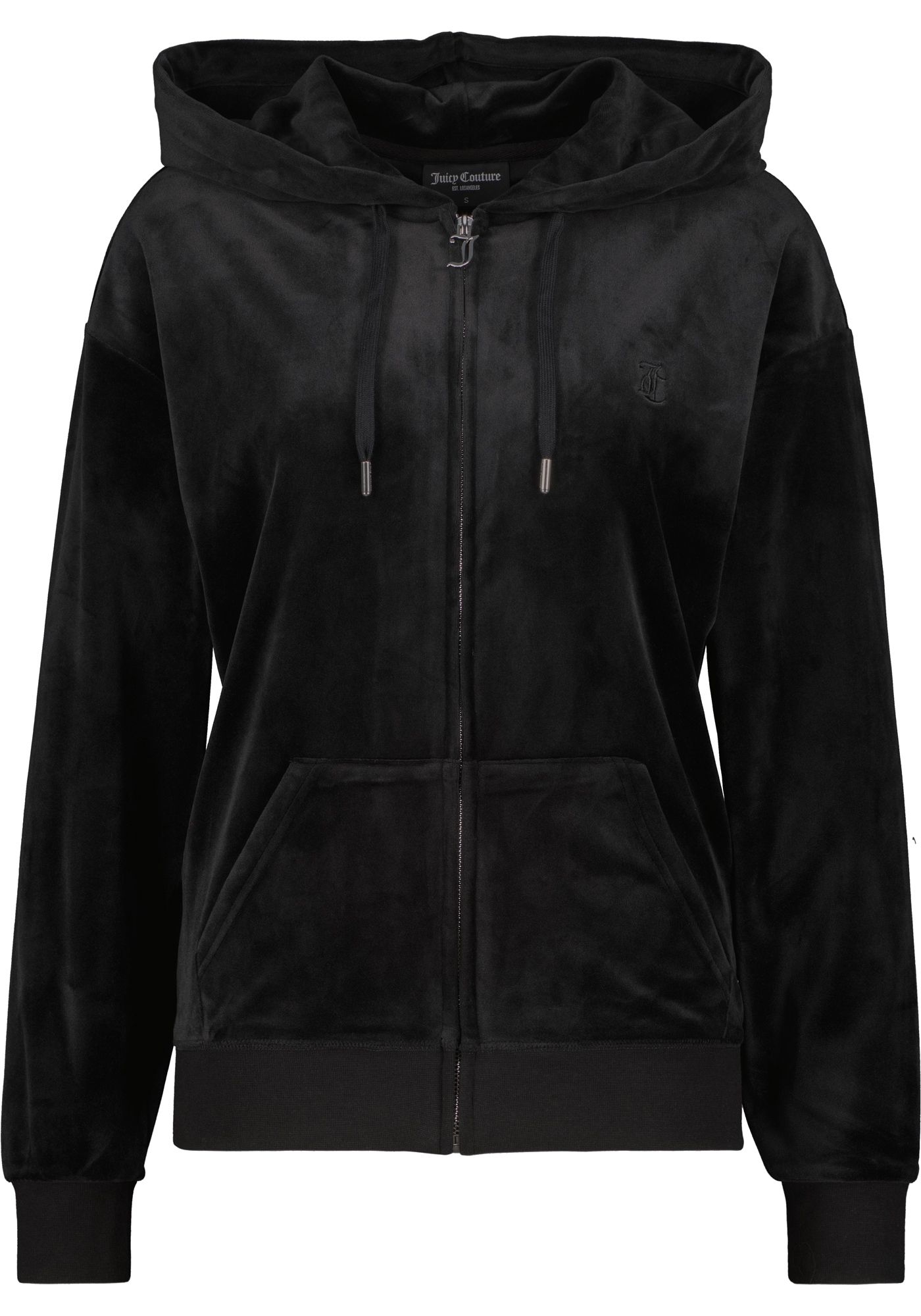 Juicy Couture "HALAN OVERSIZED HOODIE Damen" mit Kapuze Trainingsjacke Damen, Sweatjacke mit Kapuze, Velour, Stickerei, Sale