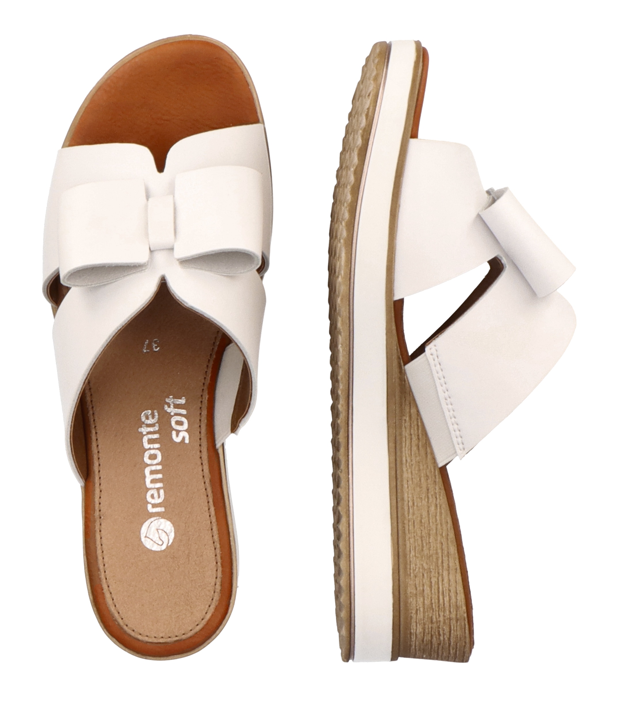 Remonte Pantolette, Keilabsatz, Sommerschuh mit schöner Zierschleife