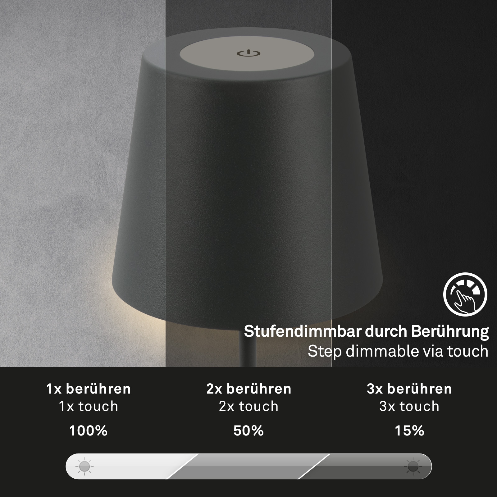 Briloner Leuchten LED Außen-Tischleuchte »Coloris«, Leuchtmittel LED-Modul | LED fest integriert