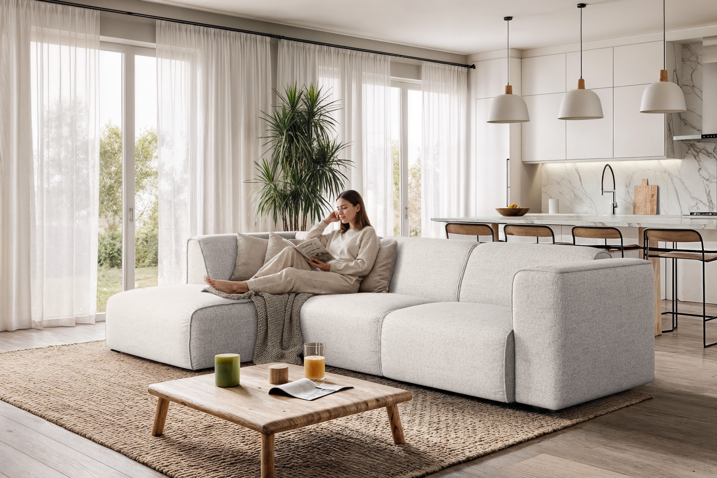 RAUM.ID Ecksofa "Merid L-Form, B: 295 cm - OTTO. Verlässliche Qualität." je günstig online kaufen