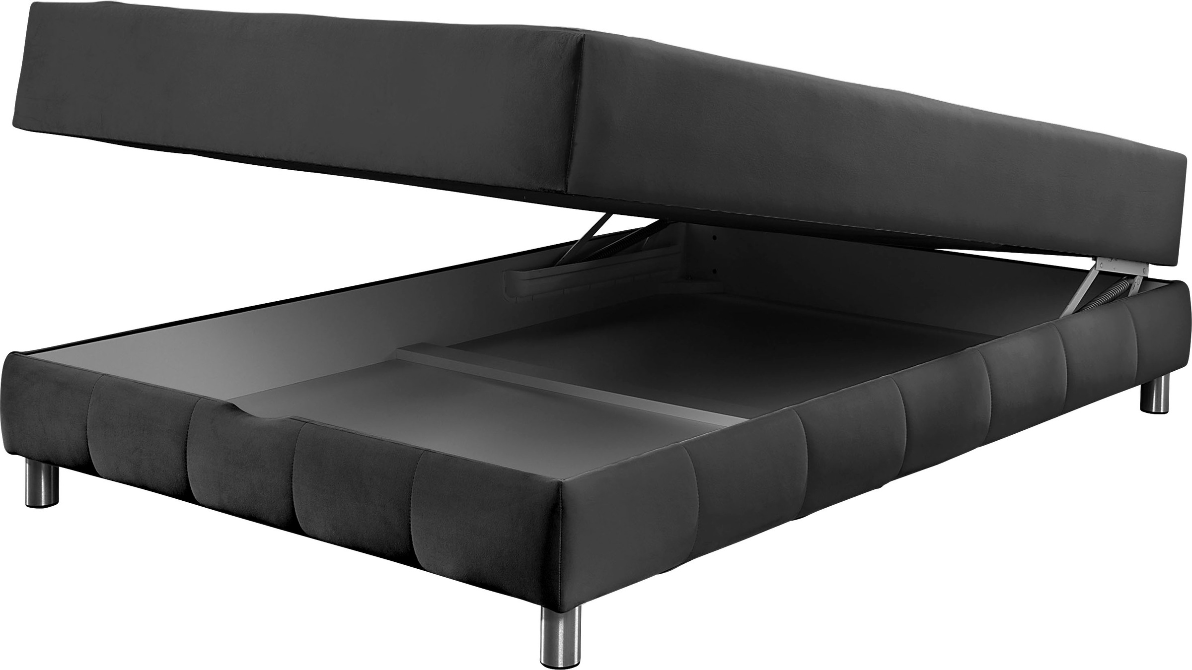 INOSIGN Boxspringbett »Vaasa«, für Dachschrägen geeignet, inkl. Bettkasten und Topper