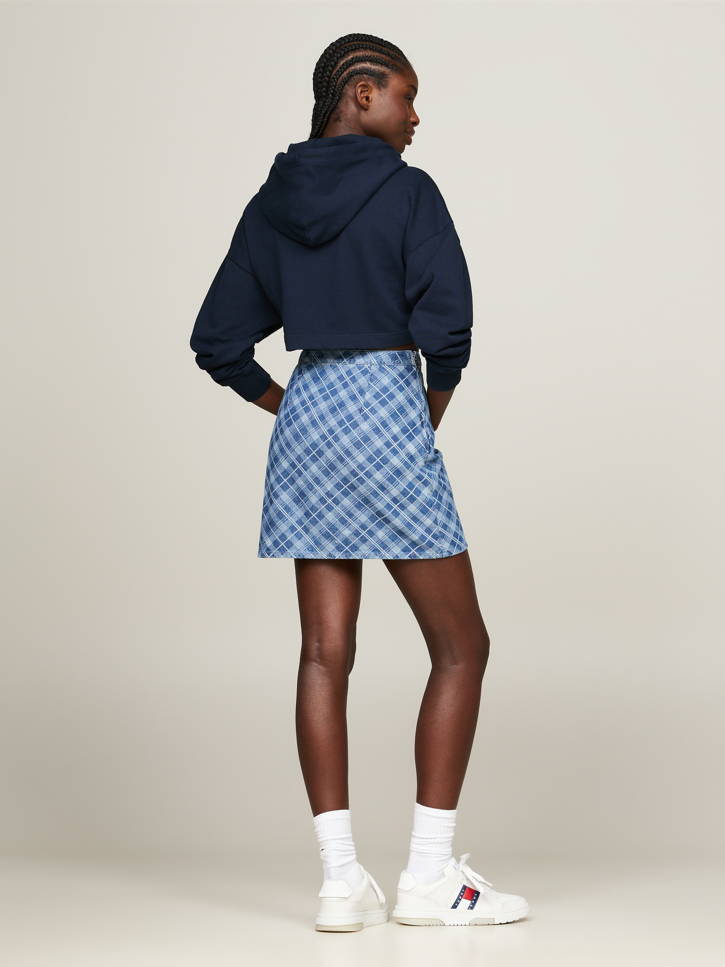 Tommy Jeans Webrock »TJW TARTAN CHECK CHAMBRAY SKIRT«, Webrock im modischem Tartan Karodessin