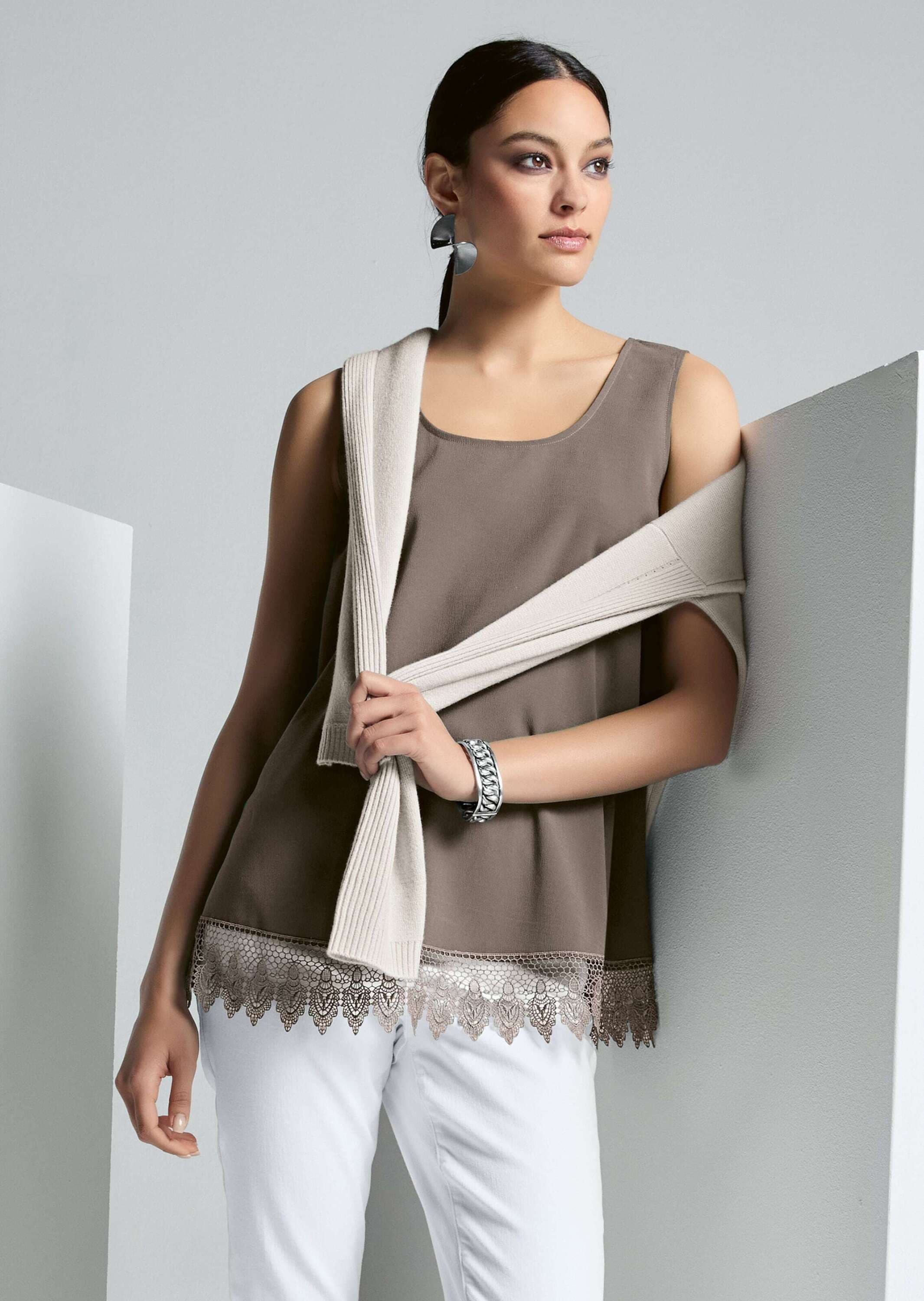 MADELEINE Blusentop »Blusentop Top mit Spitze«