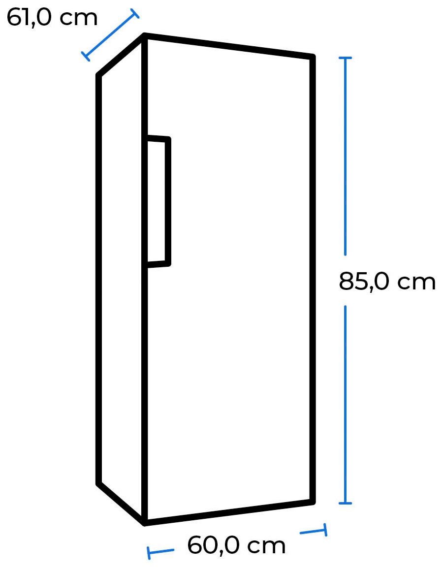 exquisit Vollraumkühlschrank, KS18-V-H-170E weiss, 85,0 cm hoch, 60,0 cm breit, 156 L Volumen