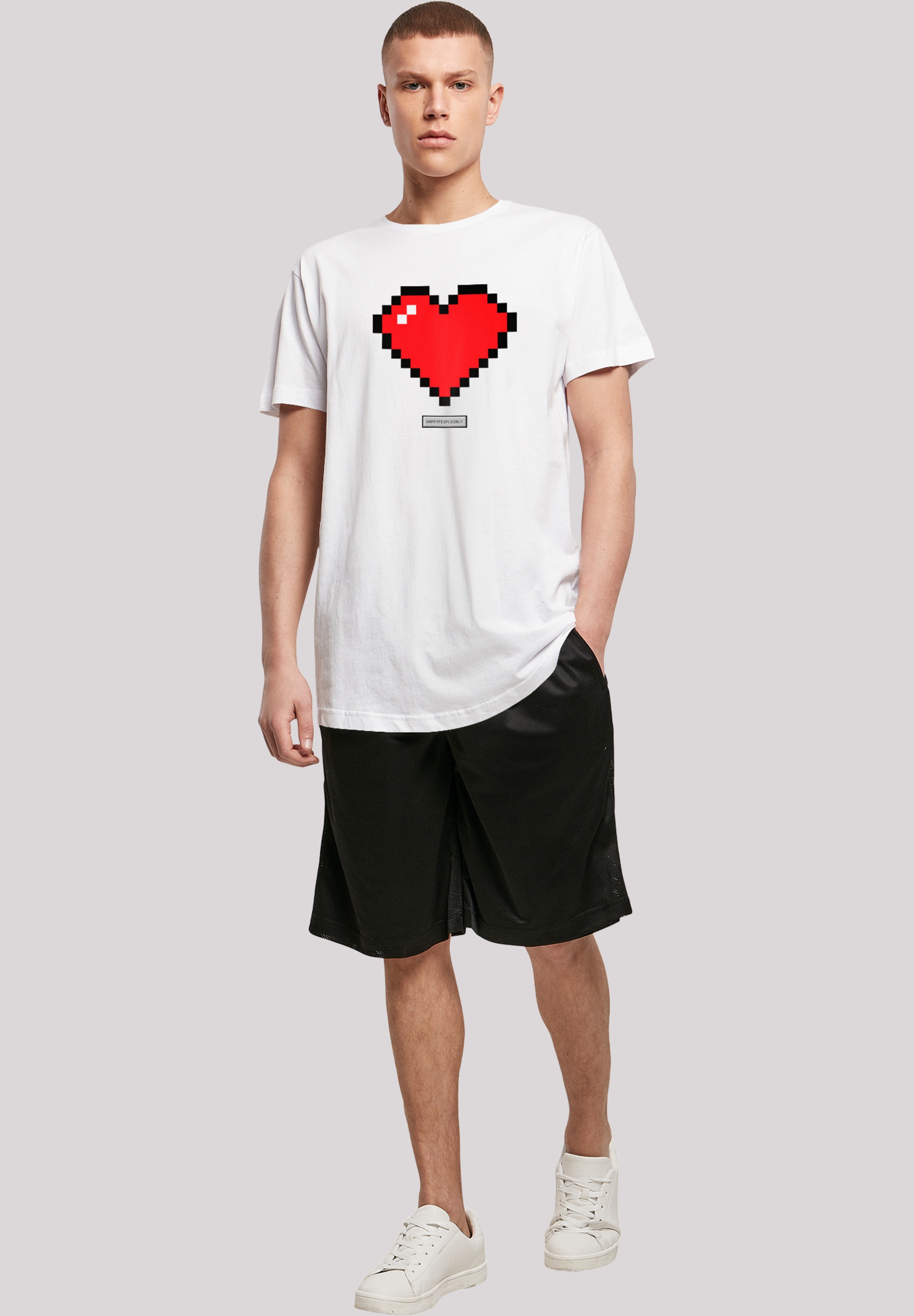 F4NT4STIC T-Shirt »Pixel Herz BAUR ▷ Print bestellen | Happy Vibes People«, Good