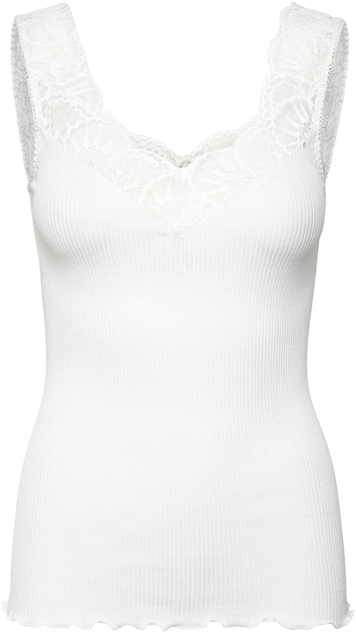 rosemunde Spitzentop "Beatha Lace Top mit Seide" Vintage-Spitzenbesatz, feminin, ohne Ärmel, Seidenmix