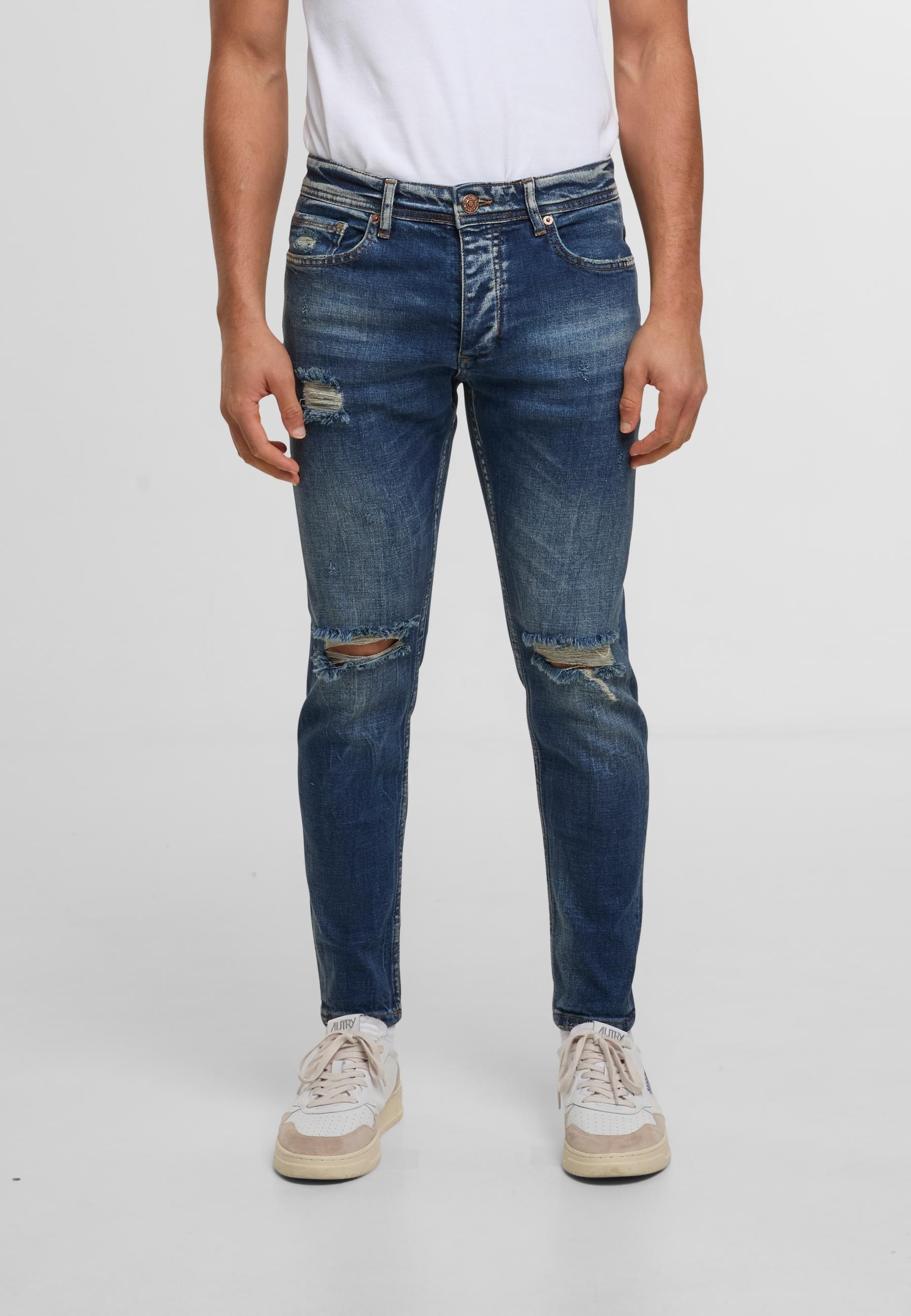 2Y Studios Bequeme Jeans »2Y Studios Herren 2Y Destroyed Tapered Fit Denim«