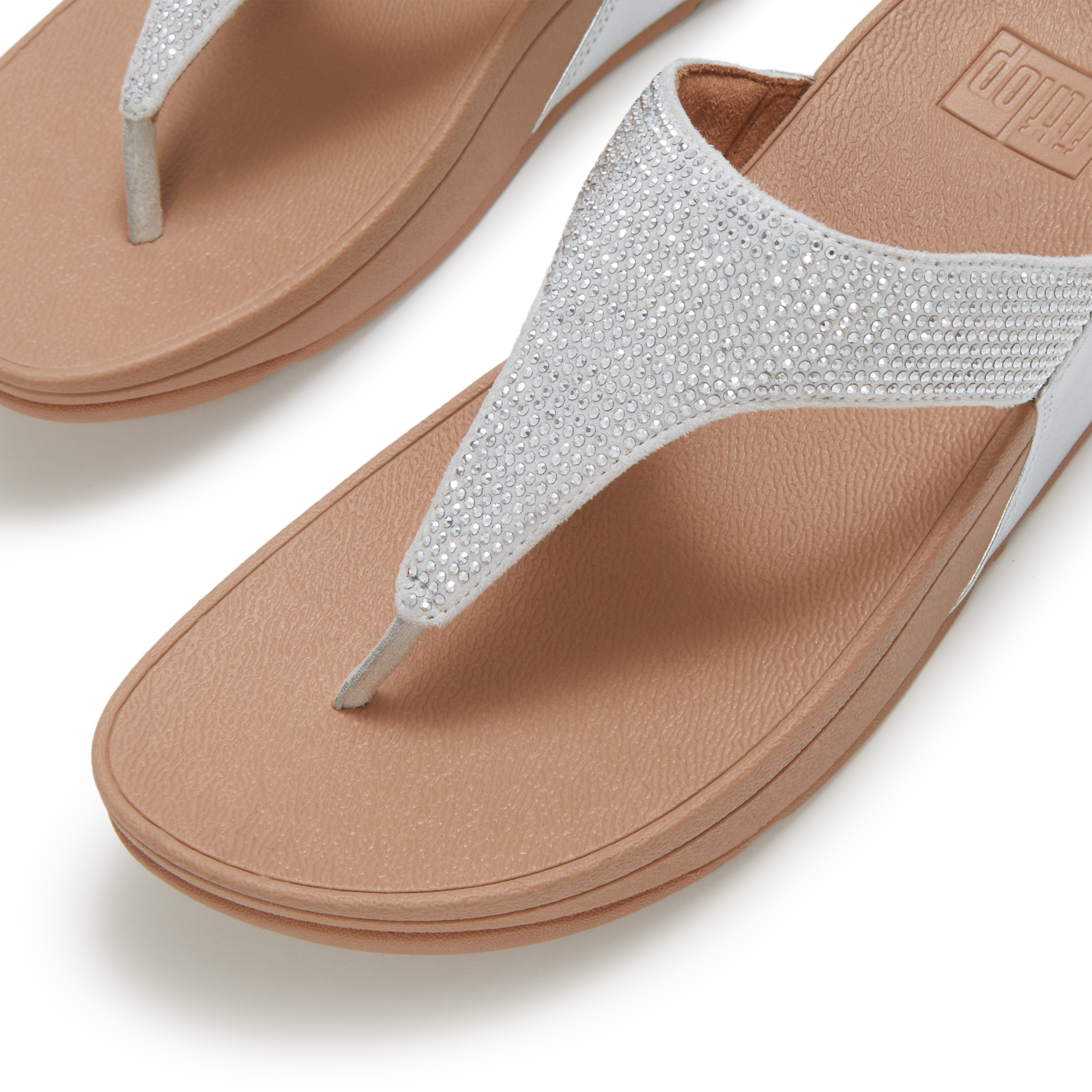Fitflop Dianette »LULU CRYSTAL EMBELLISHED TOE-POST SANDALS - HOTFIX«  Keilabsatz, Sommerschuh, Zehentrenner mit weichem Zehensteg