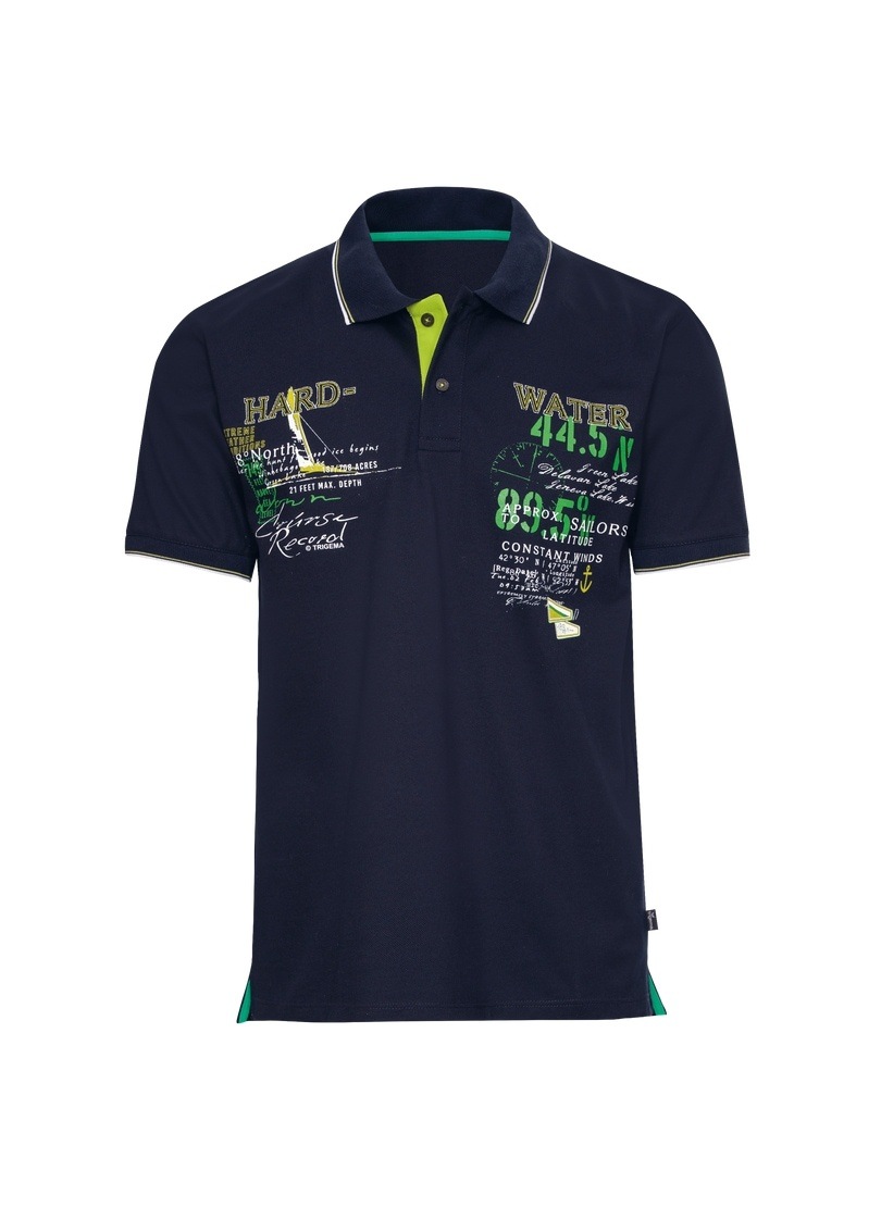 Trigema Poloshirt "TRIGEMA Poloshirt mit maritimem Printmotiv" 1 Stk. tlg. günstig online kaufen