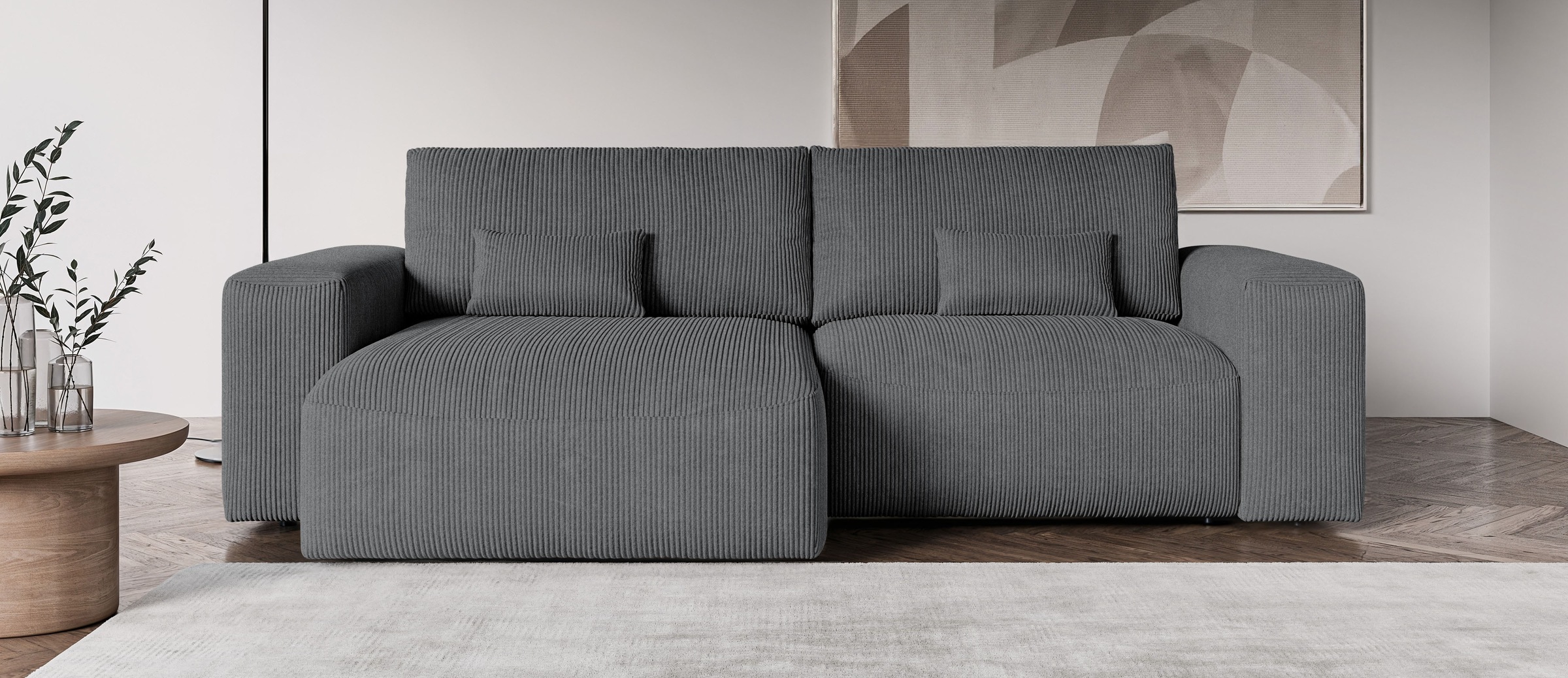 OTTO home Ecksofa "MATTS Schlafsofa mit Bettkasten, Maße B/T/H: 265/159/89 günstig online kaufen