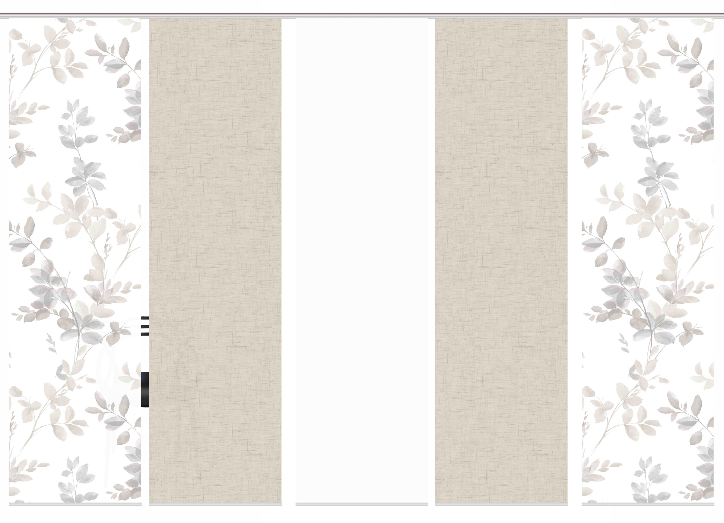 HOME WOHNIDEEN "5er SET" Paneelwagen 5 Stk. tlg. Schiebevorhang Digidruck 5 günstig online kaufen