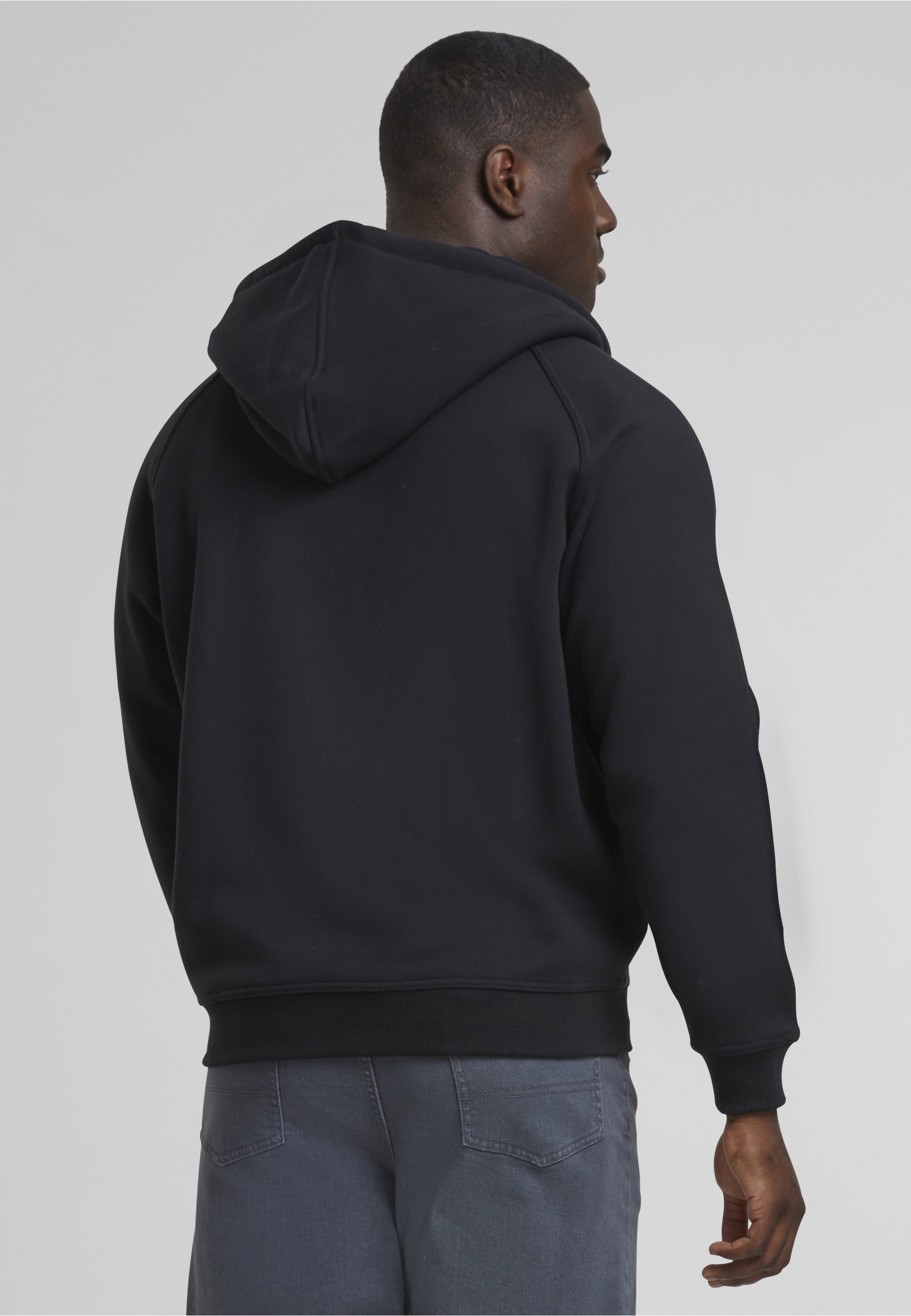 URBAN CLASSICS Kapuzenfleecejacke »Urban Classics Herren Zip Hoody« 1 Stk. tlg. mit Kapuze
