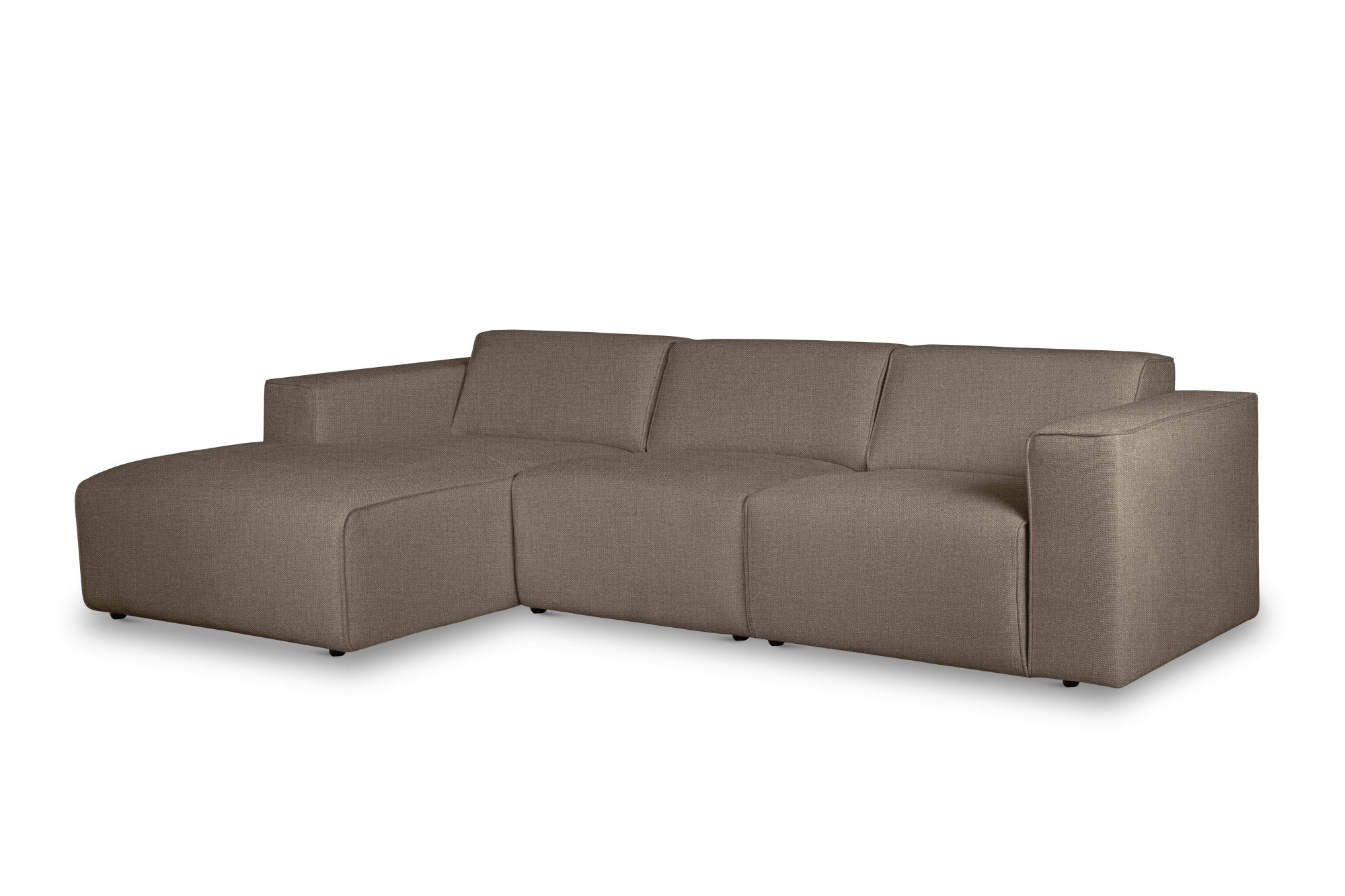 andas Ecksofa »Noord«, L-Form, mit Kedernaht, Breite 281 cm, Cord, Struktur, Webstoff