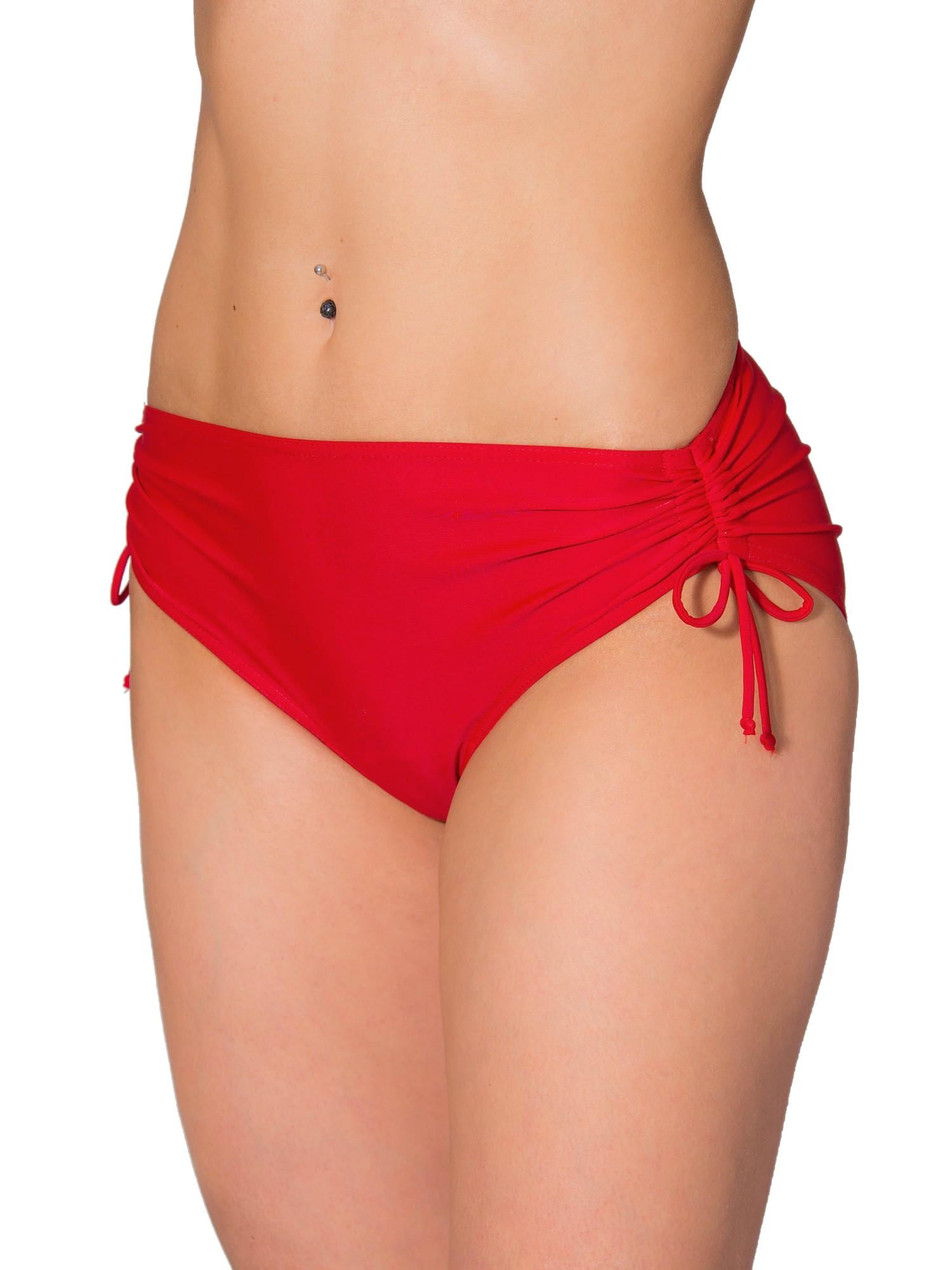 AQUARTI Bikini-Hose "Bikinihose Aquarti Damen Bikinihose mit Raffung und Schnüren"