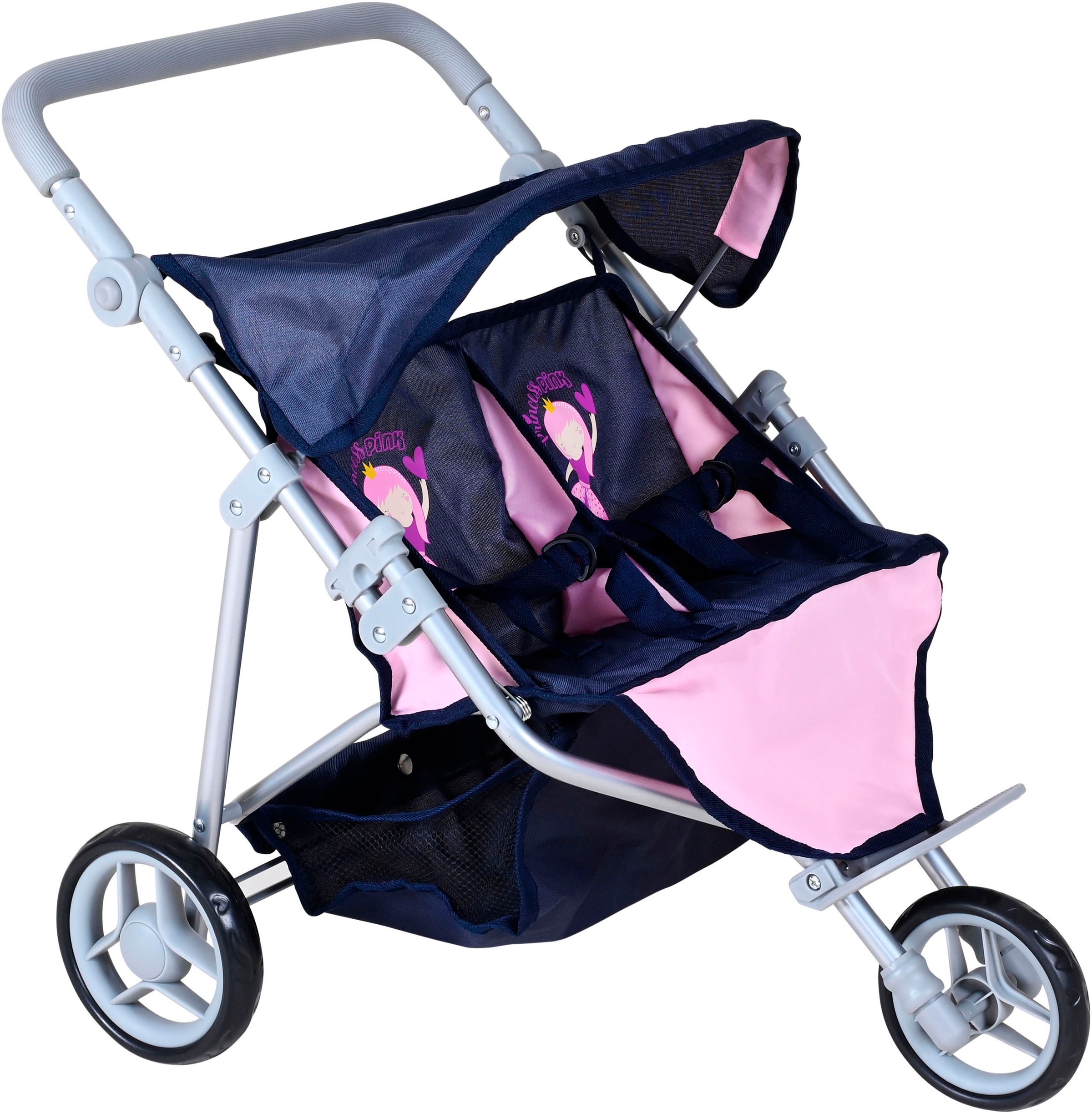 Knorrtoys® Puppen-Zwillingsbuggy »Duo - princess blue«