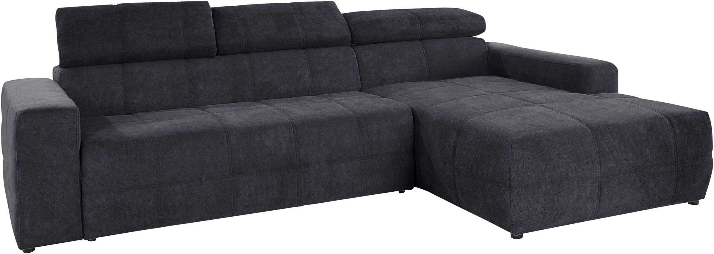 DOMO collection Ecksofa »Brandon große Ausführung B/T/H: 289/177/80 cm, auch in Leder und Cord«, mit Kopfteilverstellung, wahlweise Sitztiefenverstellung, L-Form