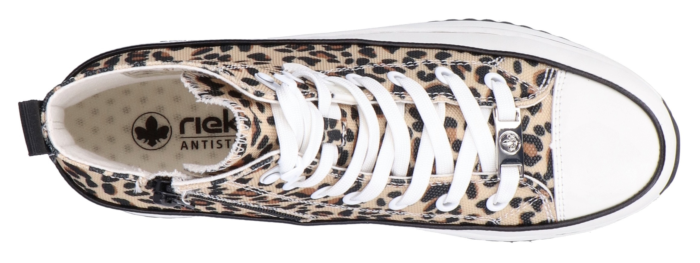 Rieker Sneaker, Plateau, High Top-Sneaker, Schnürschuh in veganer Verarbeitung
