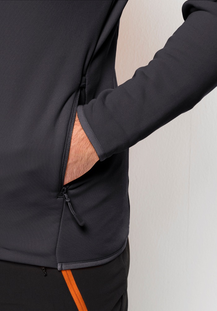 Thumbnail - Jack Wolfskin Fleecejacke "BAISELBERG HOODED FZ M" mit Kapuze