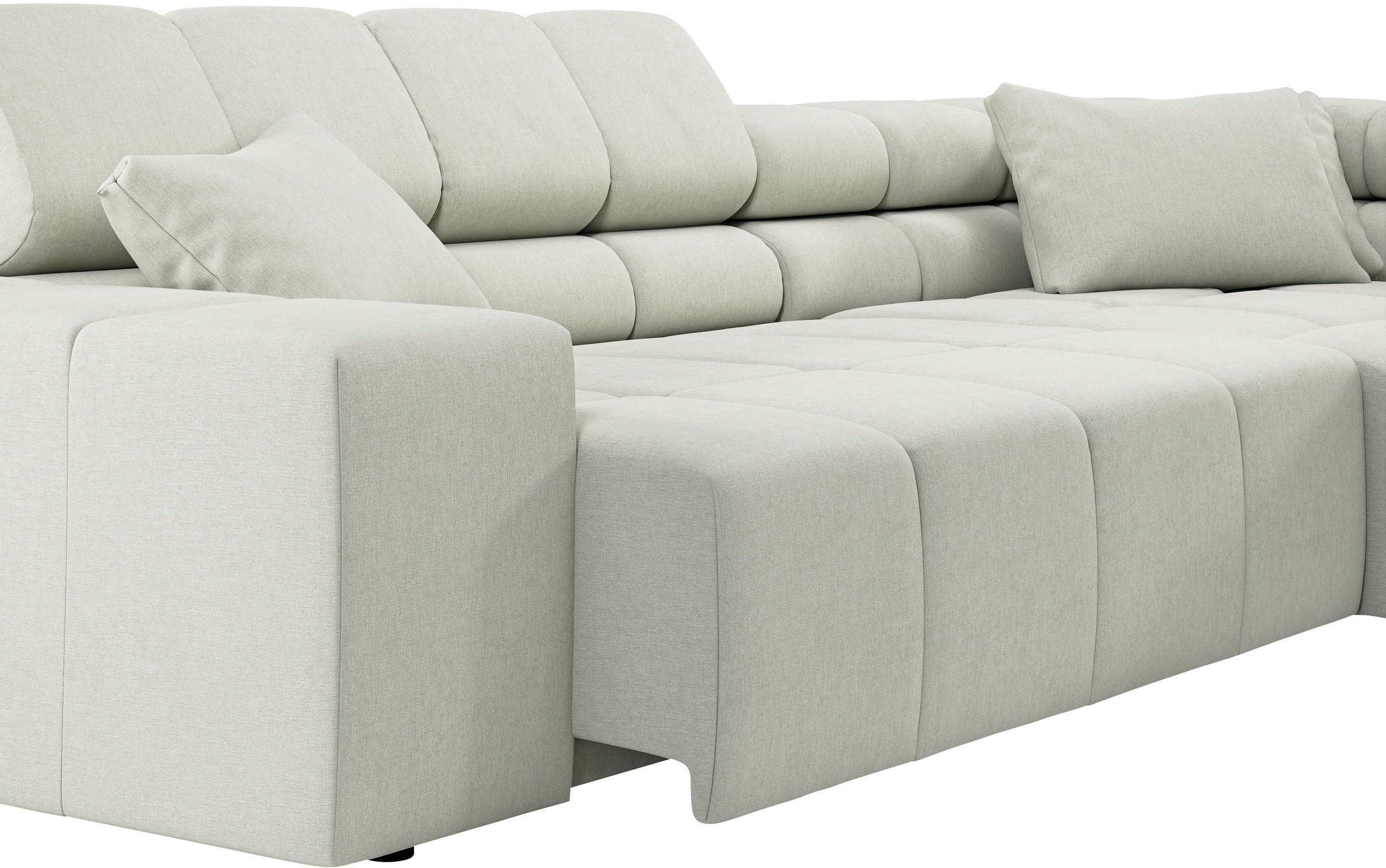 INOSIGN Ecksofa »Ancona incl. Kopfteilverstellung, Breite 319cm, L-Form«, wahlweise motorische Sitztiefenverstellung, auch in Cord + Easy Care