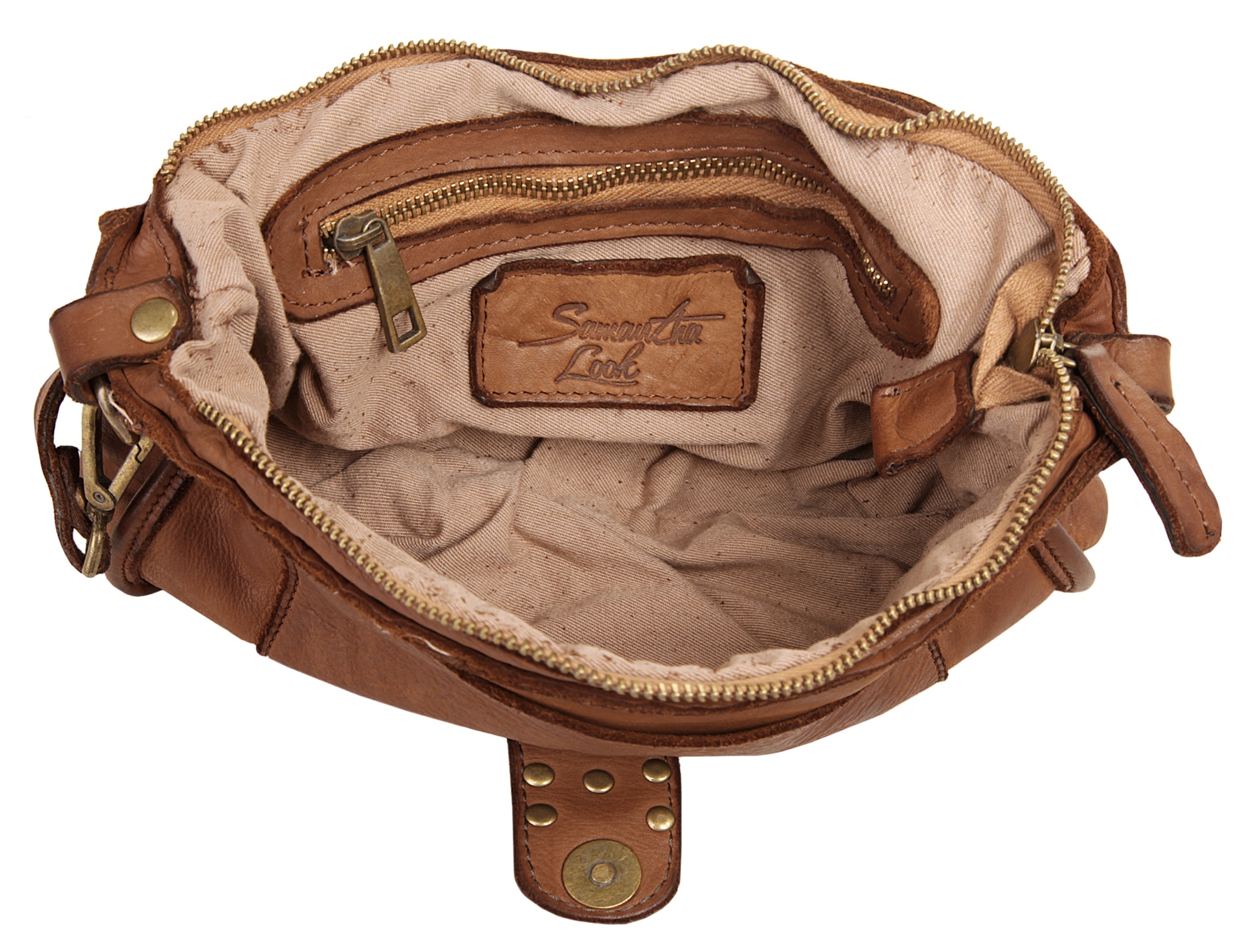 Samantha Look Henkeltasche, echt Leder, Made in Italy
