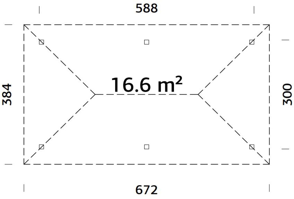 Palmako Holzpavillon »Bianca 16,6 m²« BxTxH: 672x384x319 cm