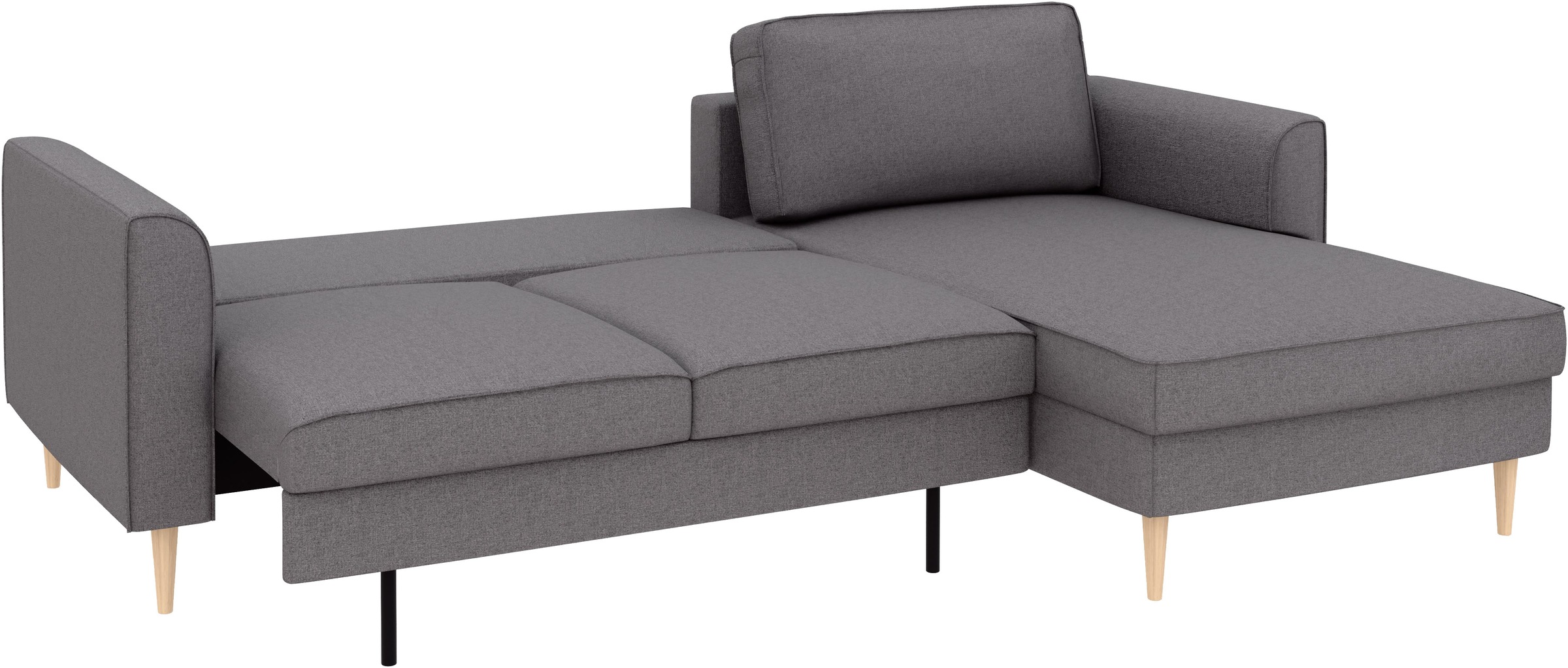 Home affaire Ecksofa »Booster Couch wahlweise mit Schlaffunktion und Bettkasten-auch in Cord«, Recamiere beidseitig montierbar, Sofa in L-Form, 232 cm