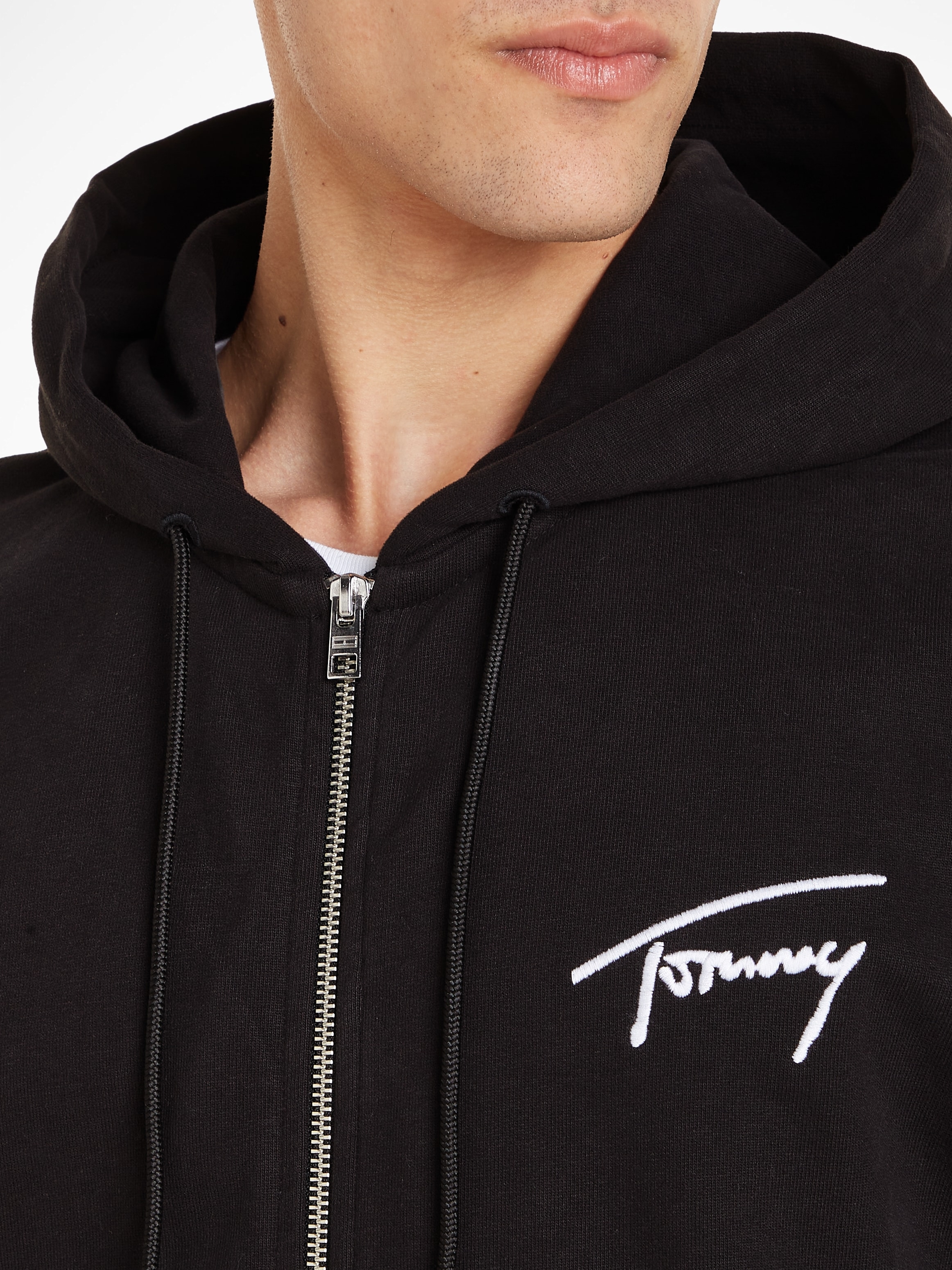 Tommy Jeans Sweatjacke »TJM RLX SIGNATURE ZIP-THRU EXT«, mit Kordel