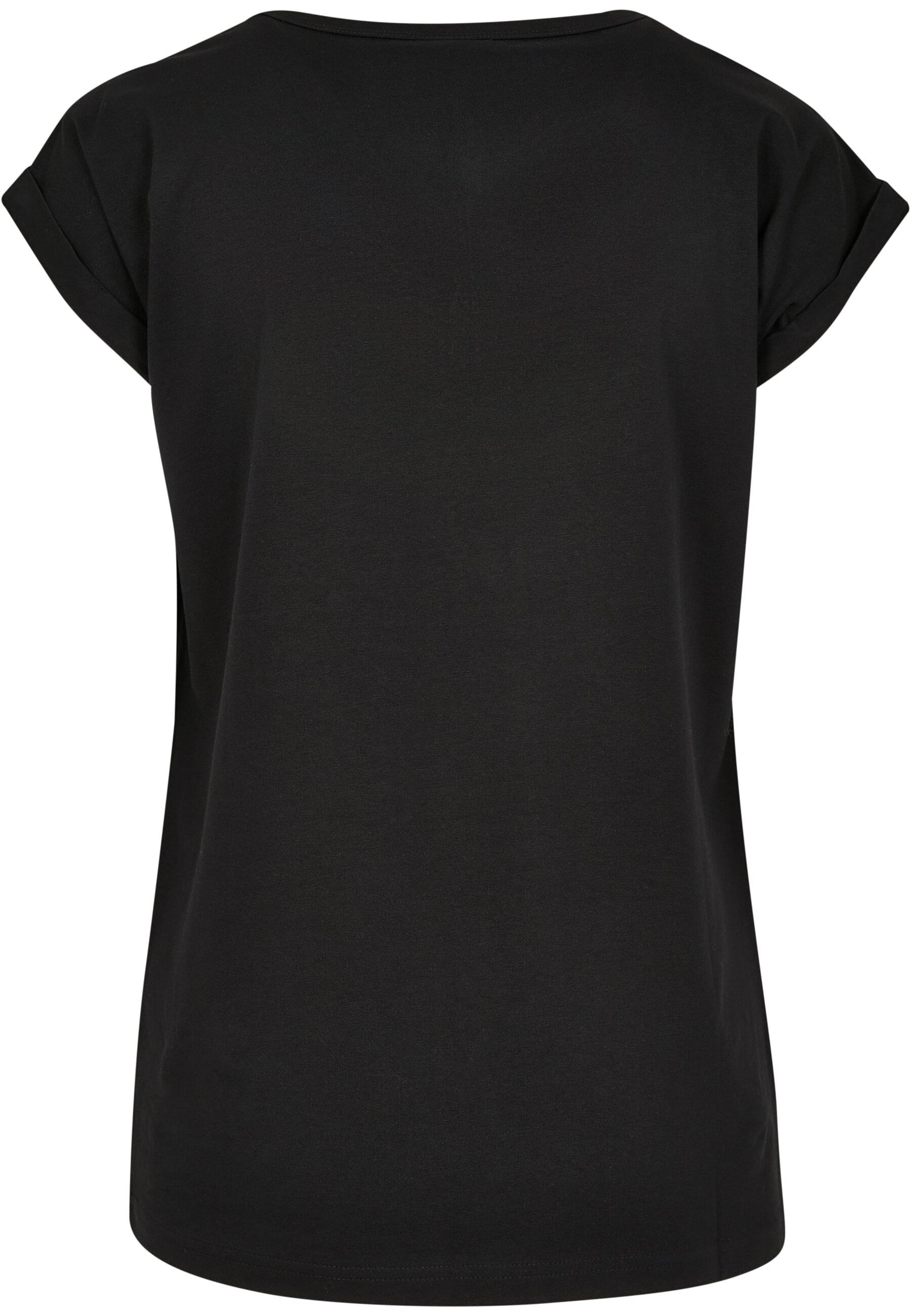 URBAN CLASSICS Kurzarmshirt »Urban Classics Damen Ladies Round V-Neck Extended Shoulder Tee«, (1 tlg.)