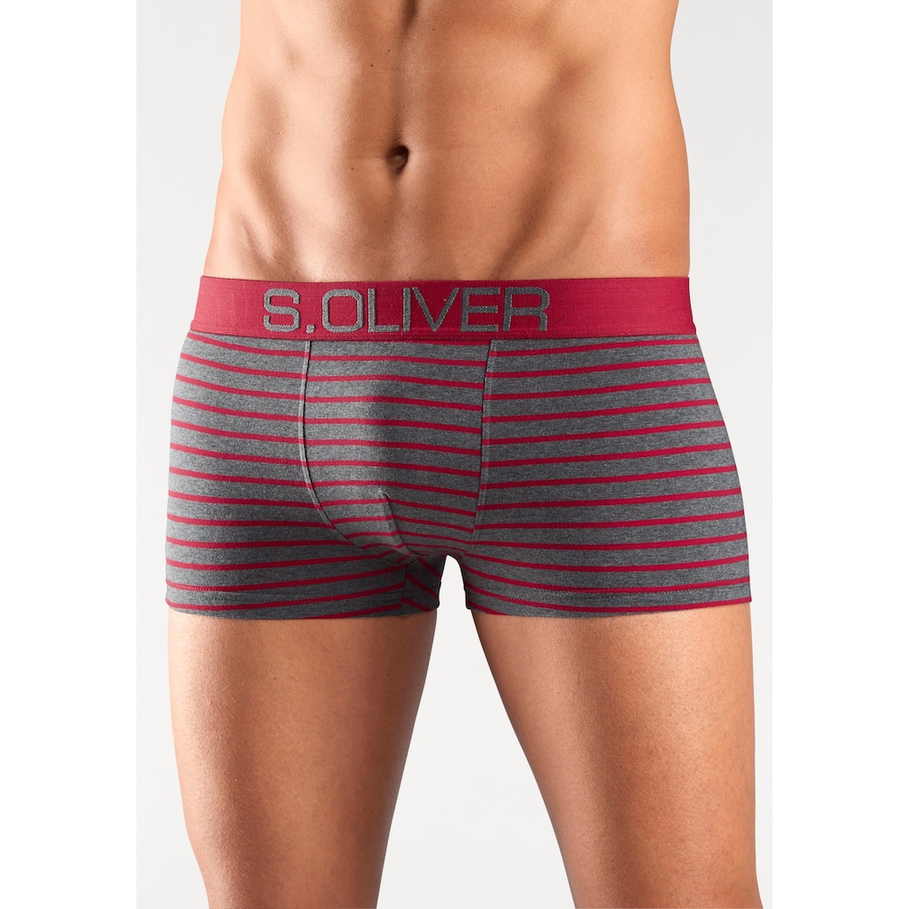 s.Oliver Boxer »Boxershorts für Herren«, (Packung, 4 St.), in Hipster-Form aus Baumwoll-Mix