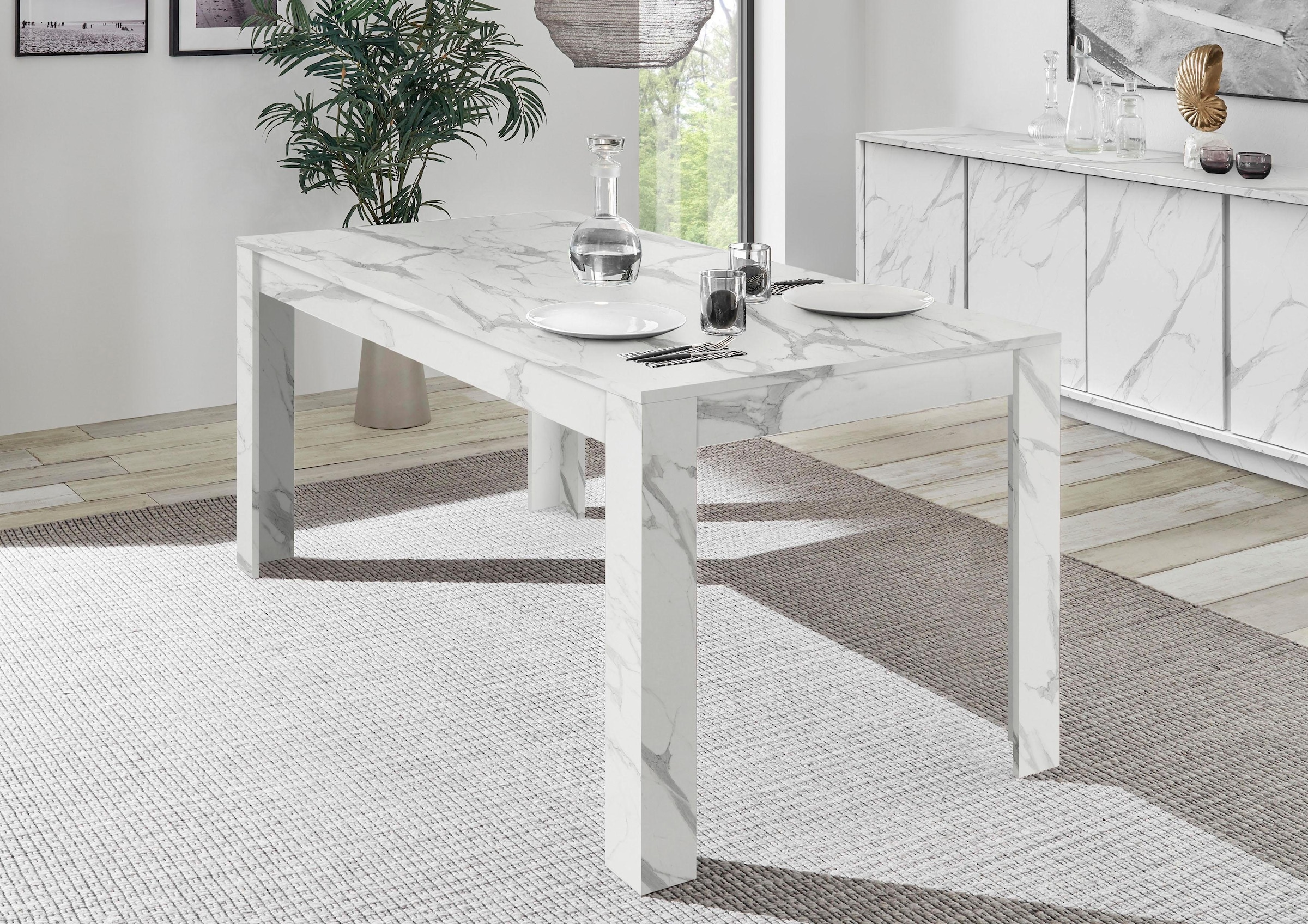 Home affaire Esstisch "Carrara", Breite 180 cm günstig online kaufen