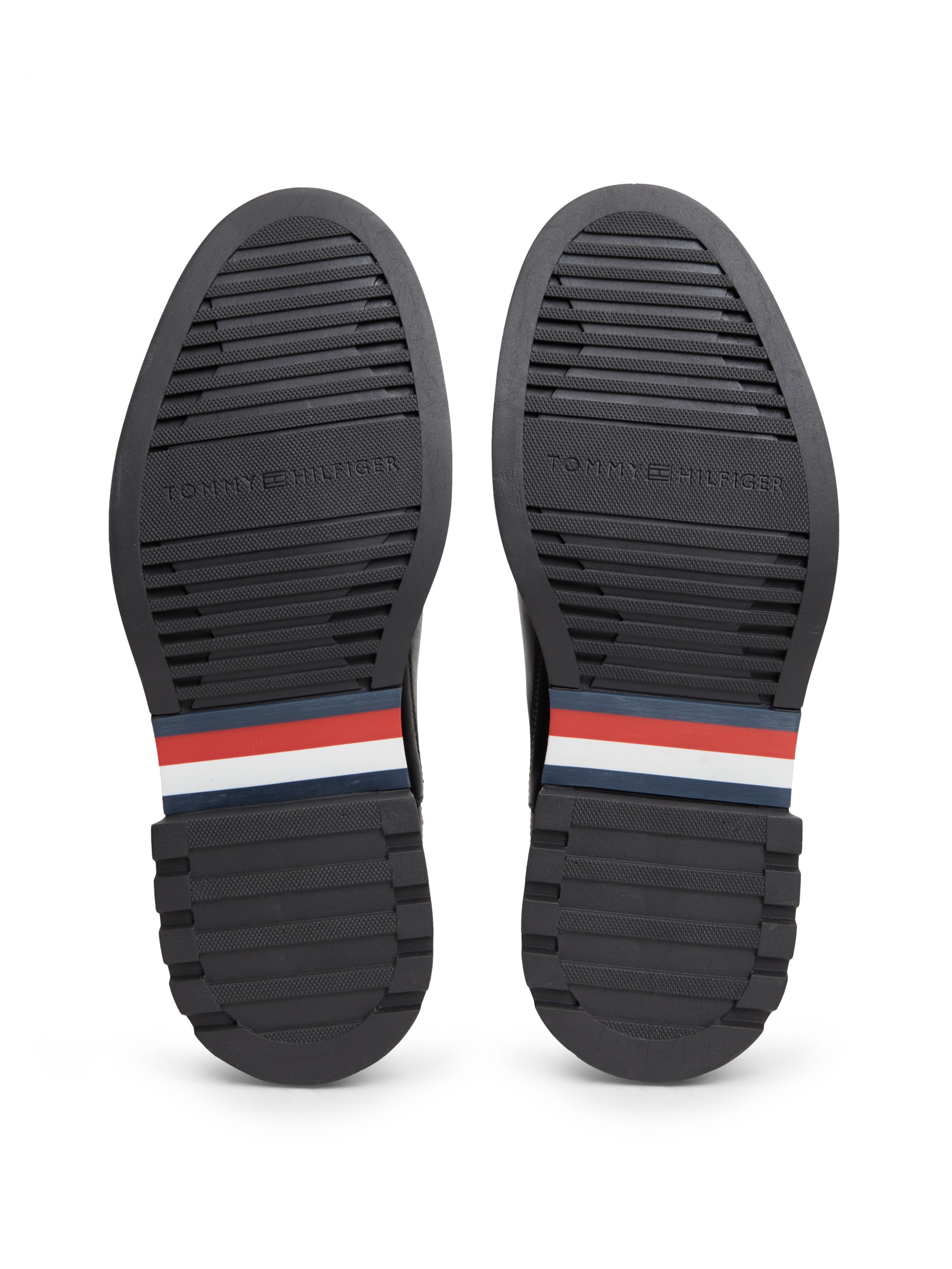 Tommy Hilfiger Chelseaboots »CORPORATE CASUAL LTH CHELSEA«  Blockabsatz, Stiefelette mit beidseitigem Stretcheinsatz, schmale Form