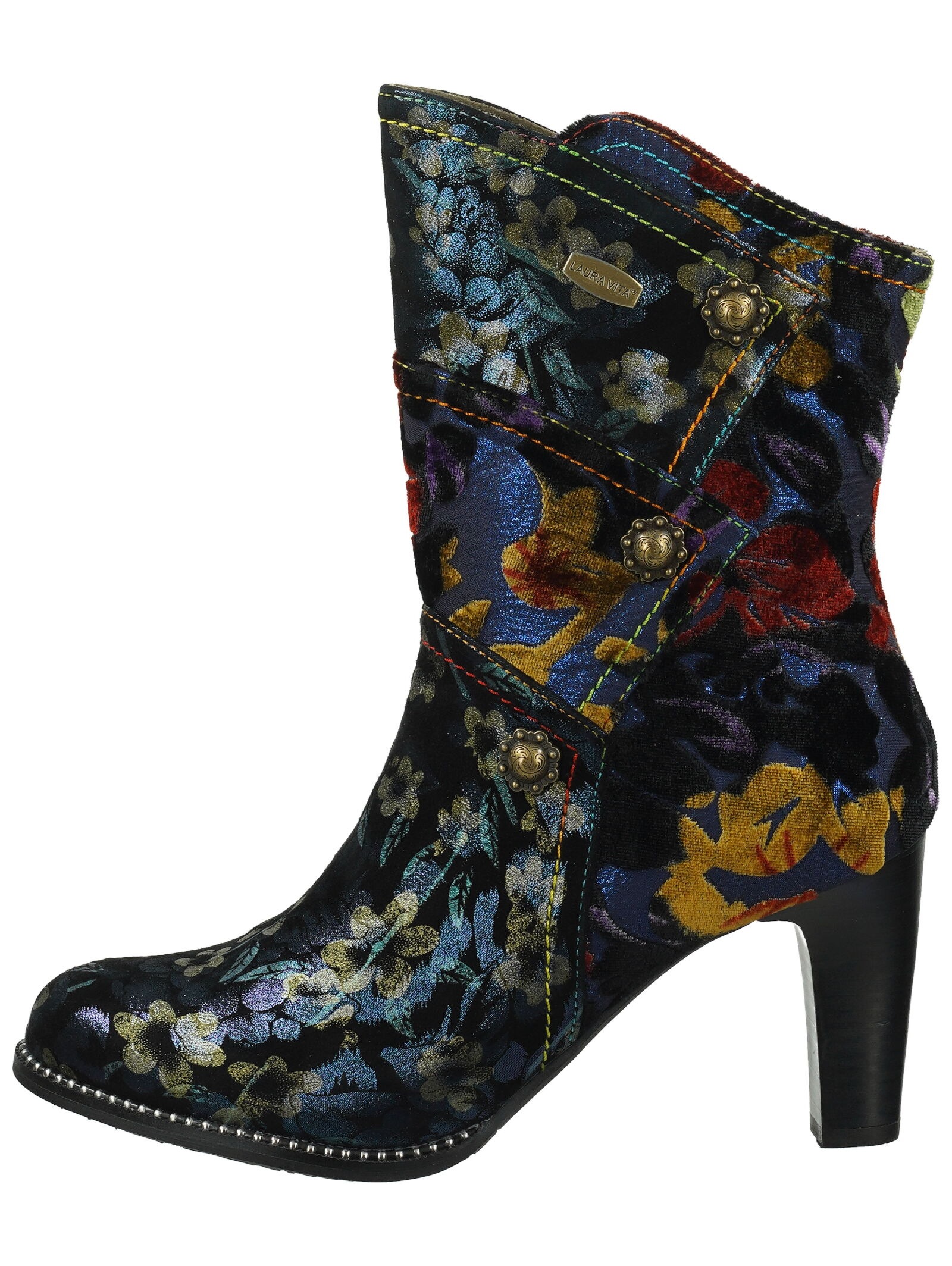 LAURA VITA High-Heel-Stiefelette »LAURA VITA Stiefelette Leder/Textil«