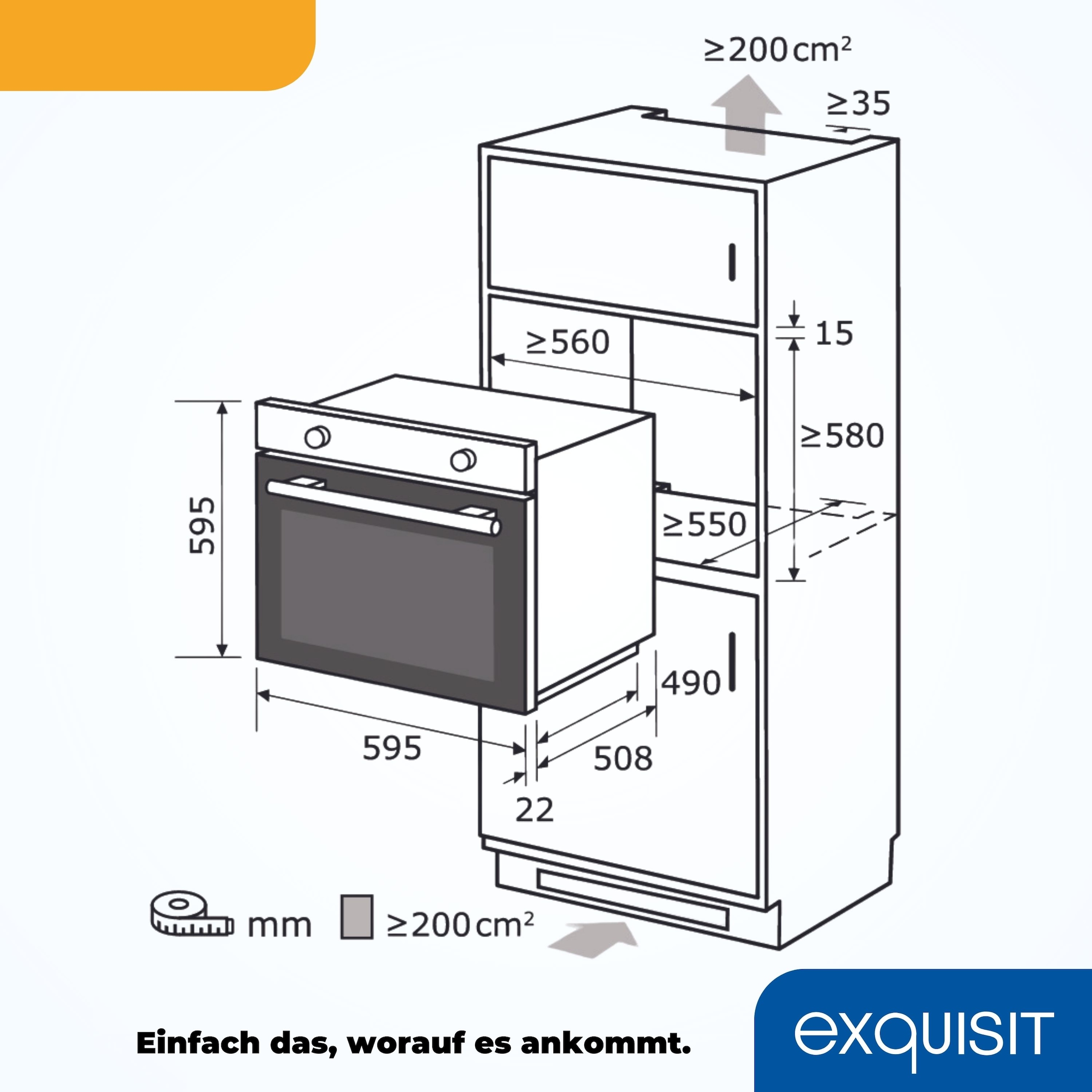 exquisit Backofen-Set »BAKO555600U«, BAKO555600U, Kühlventilator