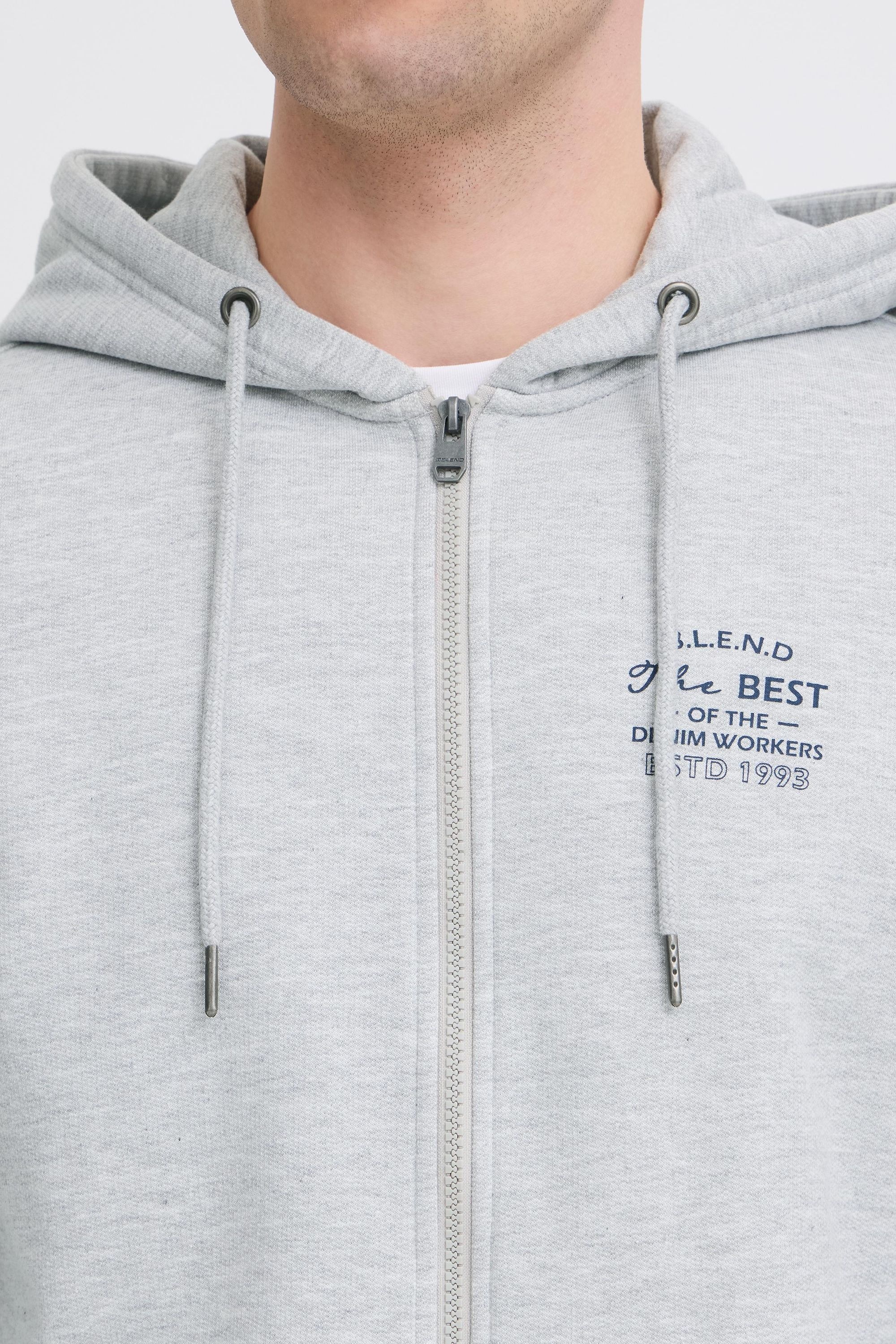 Blend Kapuzensweatjacke »BHBest« Sweatjacke mit Chest-Print