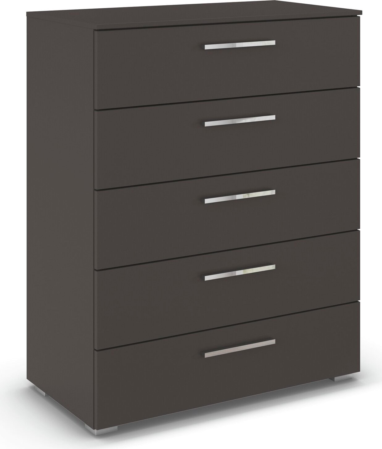 rauch Schubkastenkommode "Highboard Sideboard Kommode MONTCLAR Frontauswahl Dekor/Hochglanz/Glas" in 2 Breiten: 40 oder 80 cm / Höhe 100 cm, inkl. Soft-Close-Funktion, mit 5 geräumigen Schubladen, viele Griffvarianten MADE IN GERMANY