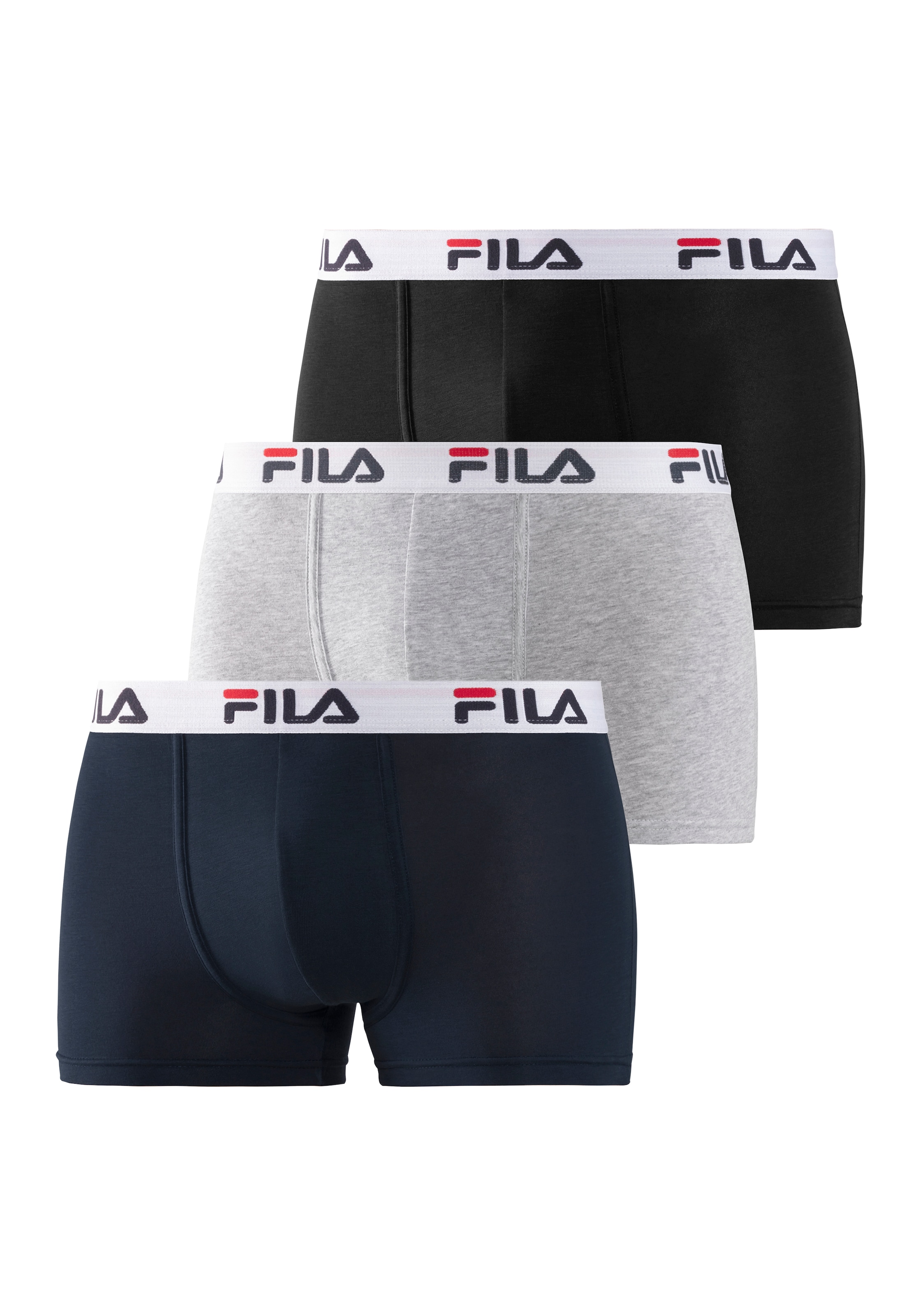 Fila Boxer, (3er Pack), mit Logo Schriftzug im Bund