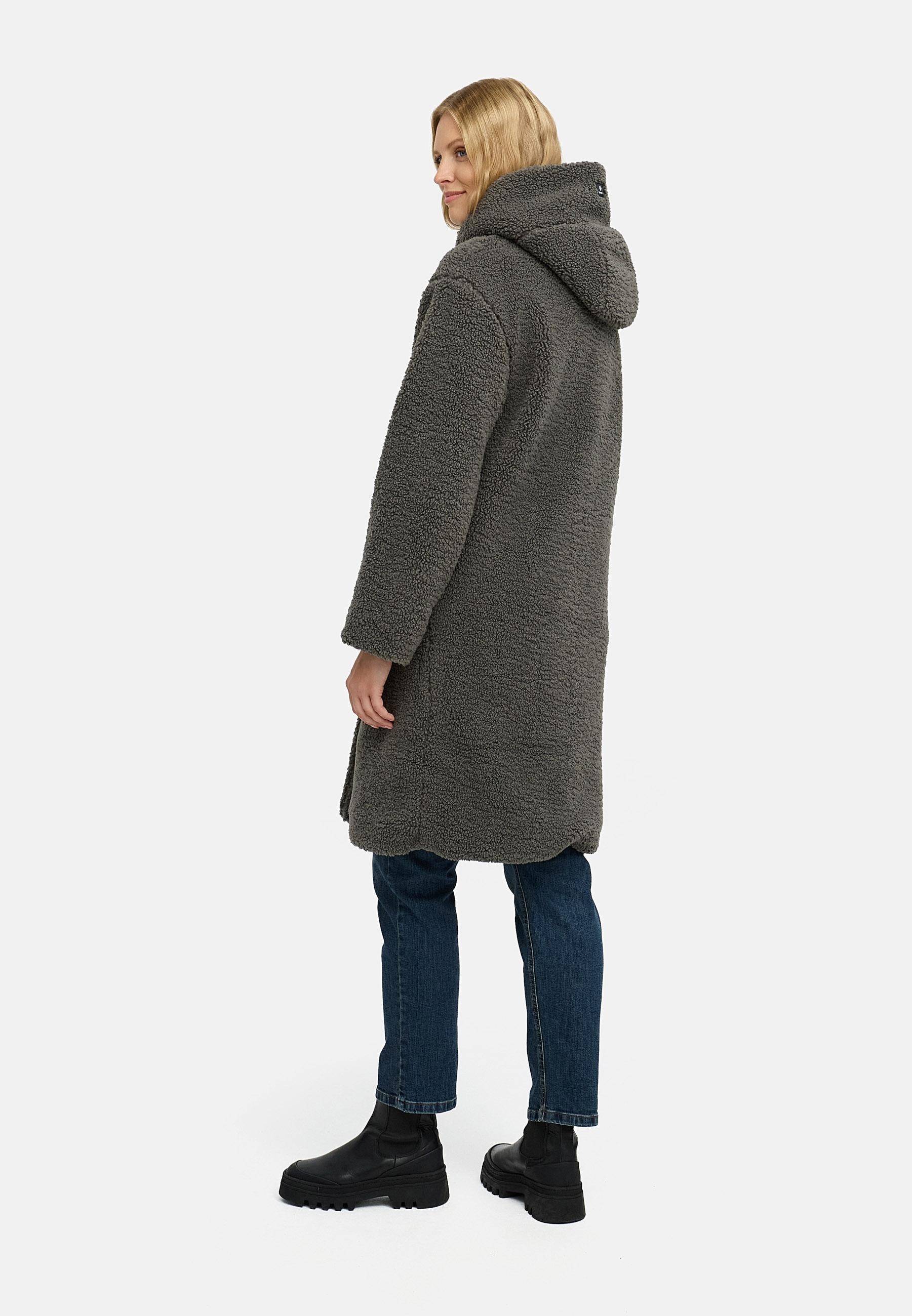 Ragwear Langmantel »Joonie YOUMODO«, Langer Plüschmantel mit Kapuze