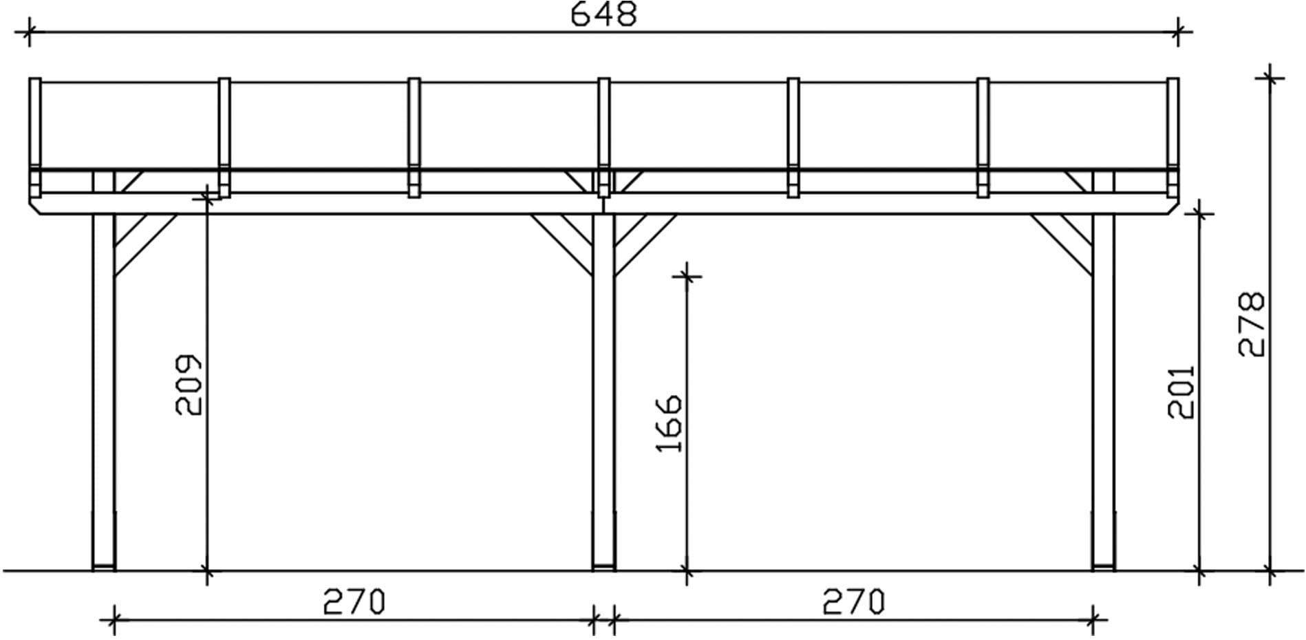 Skanholz Terrassendach »Siena« Leimholz